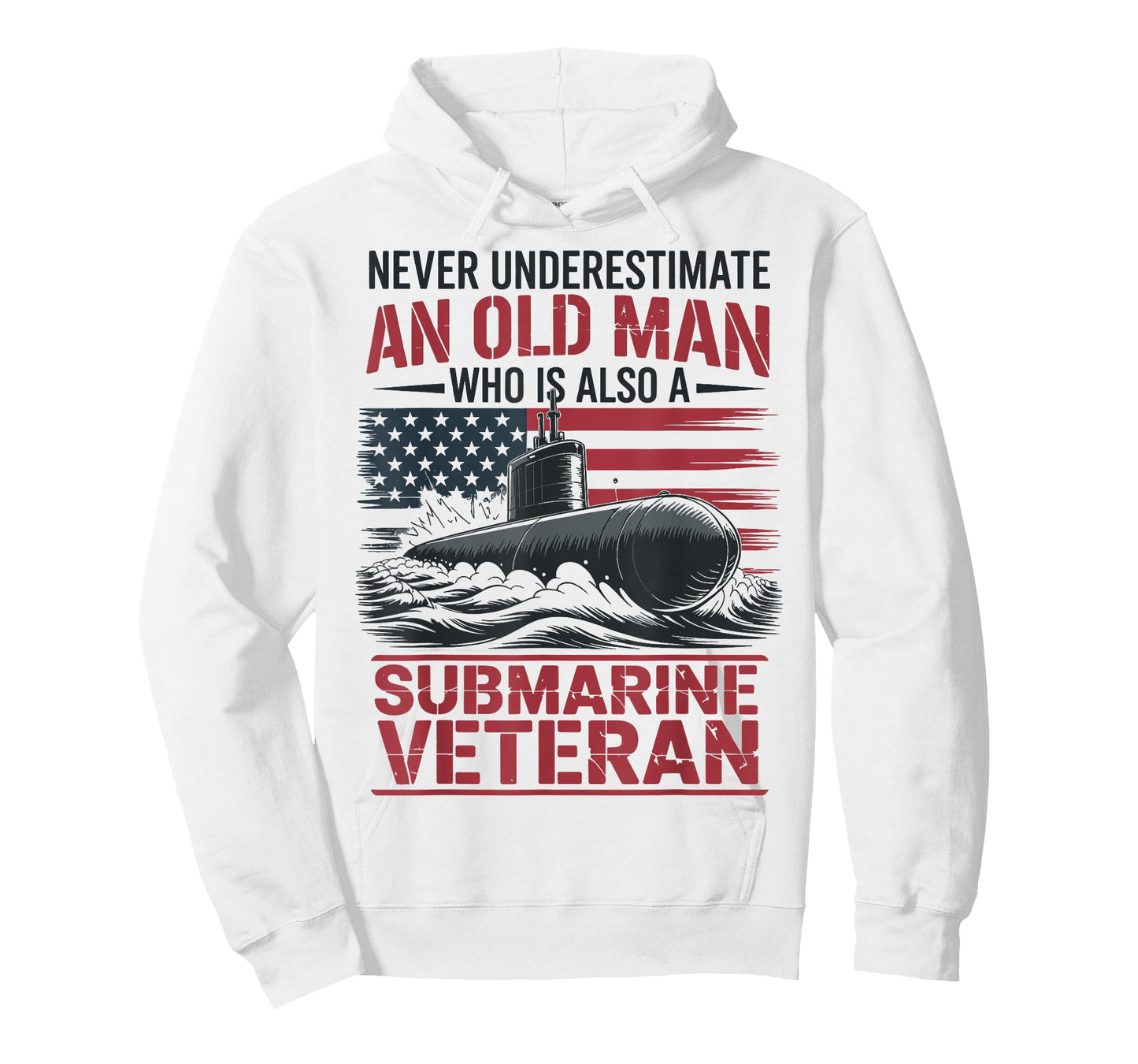 Never Underestimate an Old Man Who is A Submarine Veteran T-Shirt