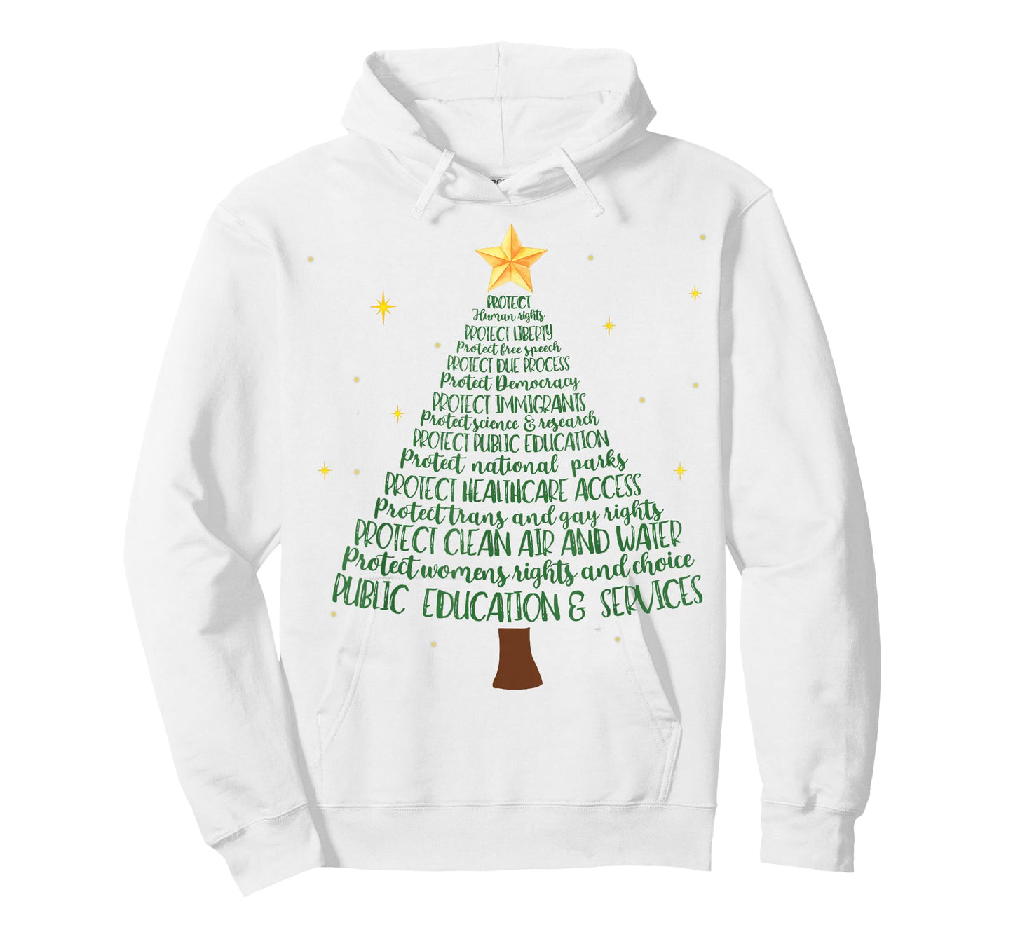 Liberal Christmas Tree Protect Freedom Equality and Justice T-Shirt