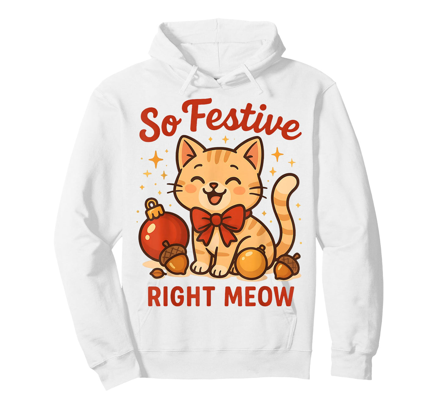 So Festive Right Meow Kawaii Cat Christmas Santa Hat Holiday T-Shirt
