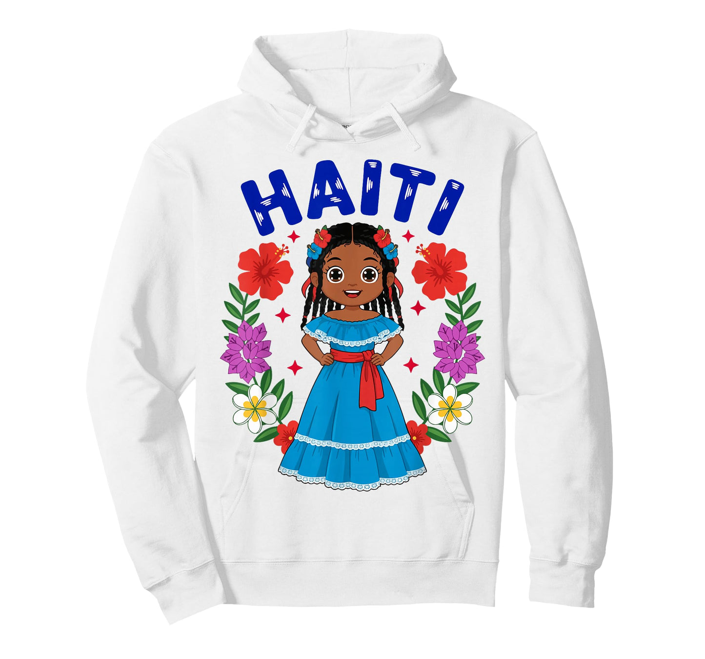 Haiti Haitian Girl Traditional Dress Flowers Heritage T-Shirt