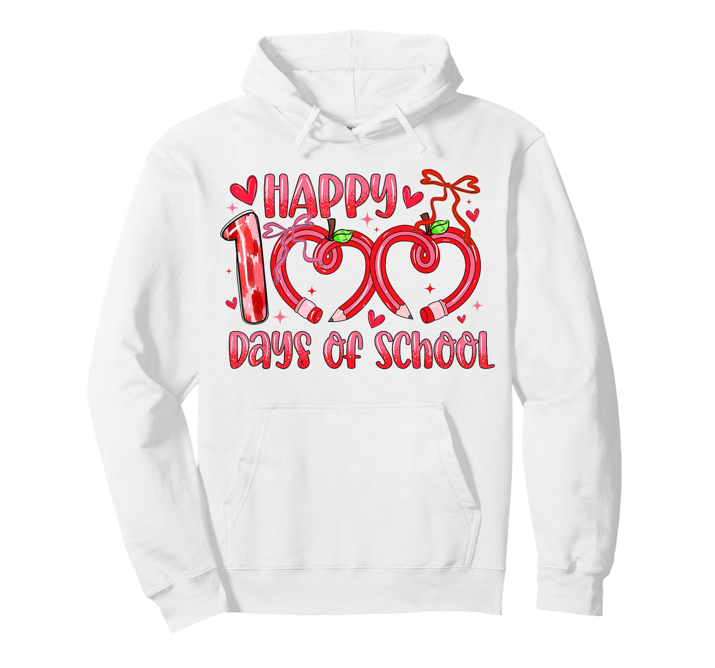 Happy 100 Days of School Bow 100th Day of School Coquette T-Shirt
