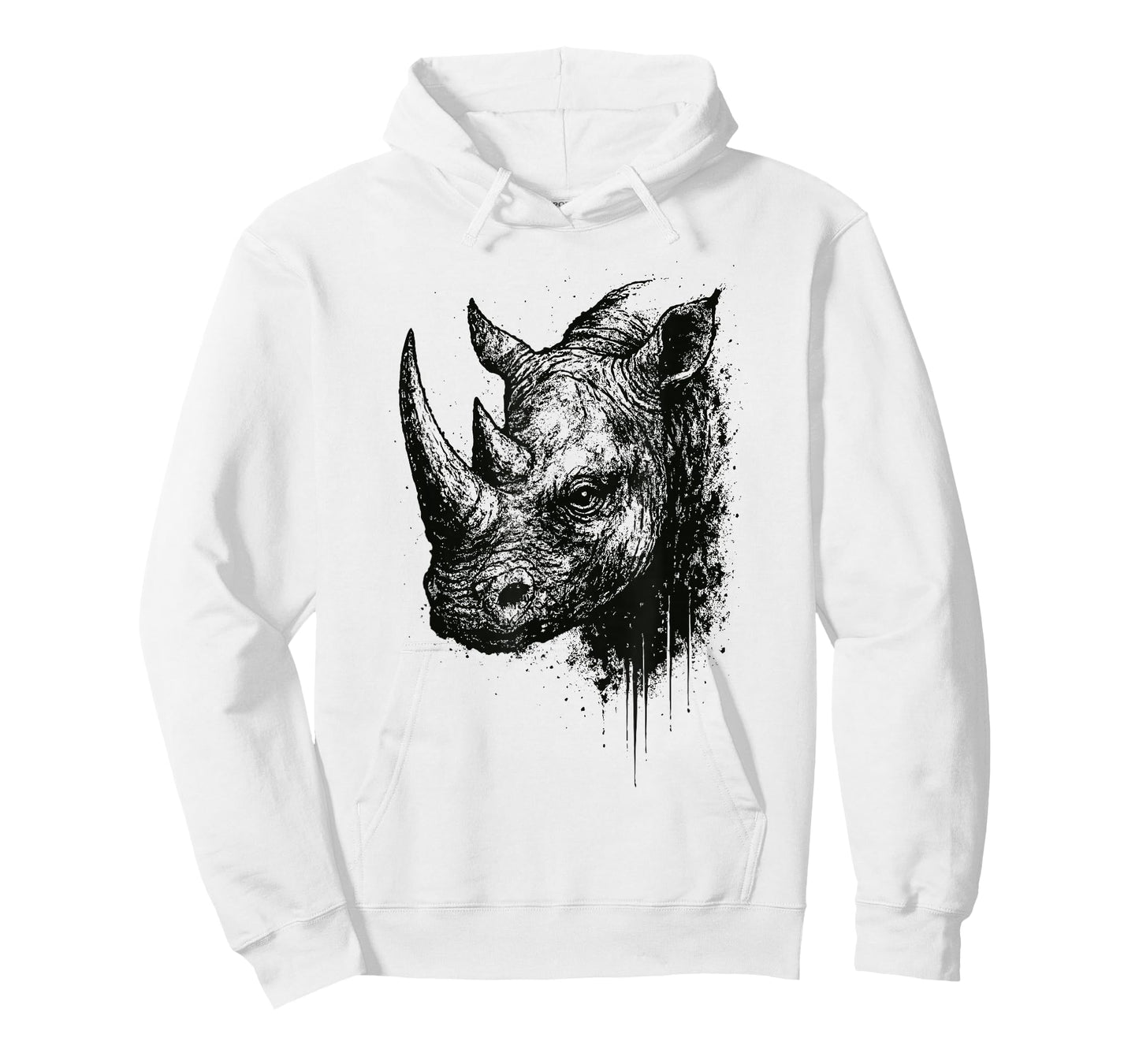 Rhino Ink Art Grunge Safari Wildlife Portrait Rhinocerus T-Shirt