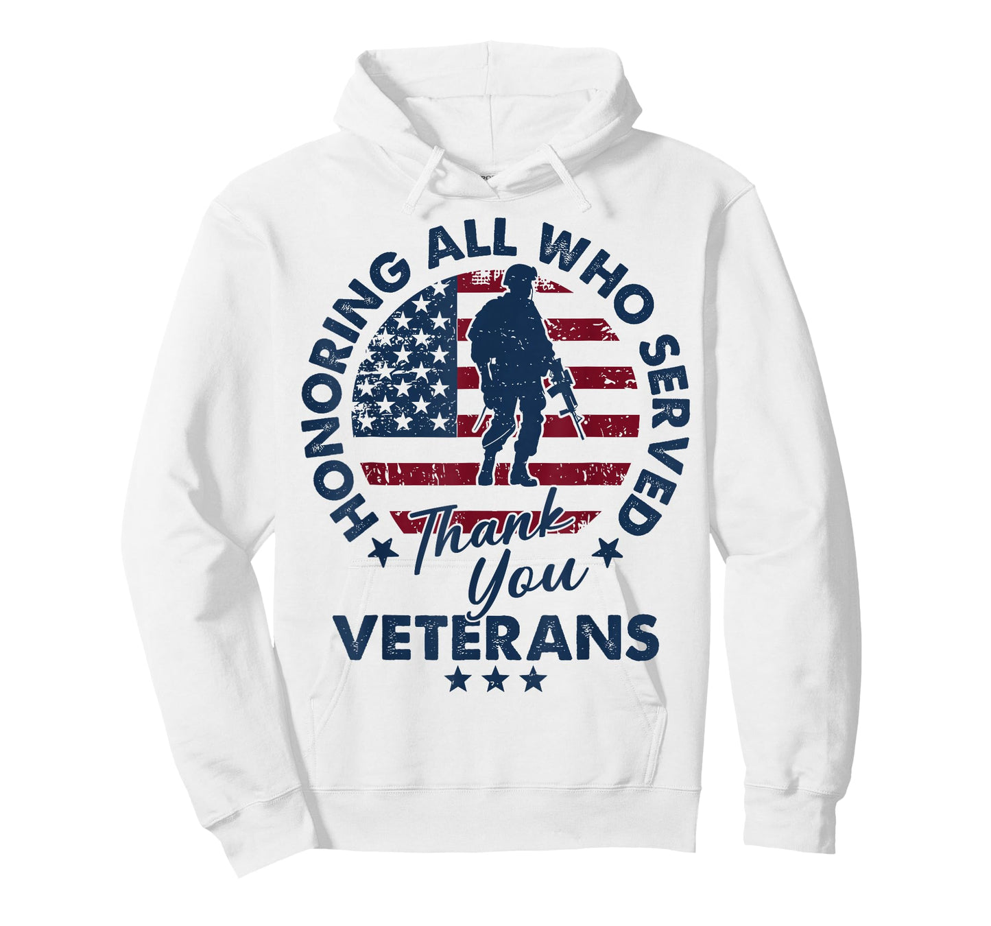 Honoring All Who Served Thank You Veterans Day American Flag T-Shirt