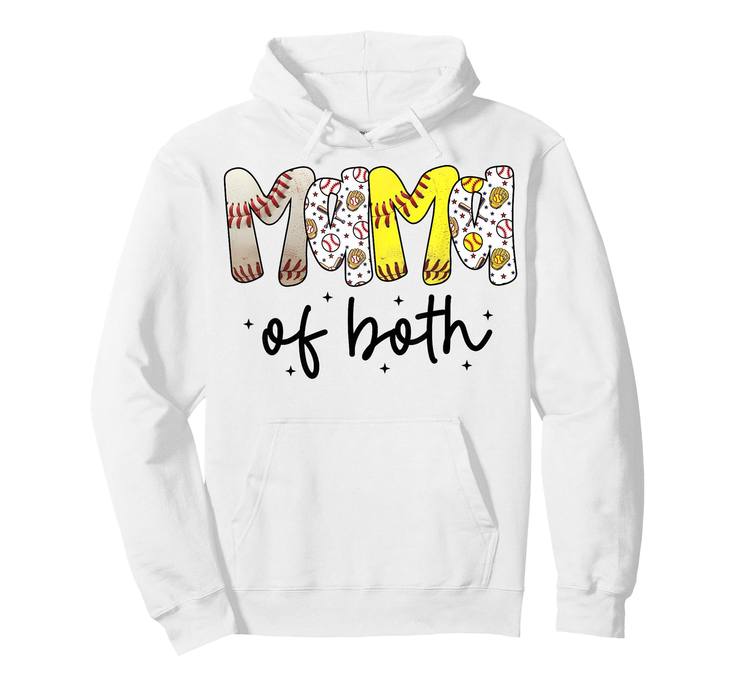 Mama of Both Baseball Softball Mom Women Mother's Day T-Shirt