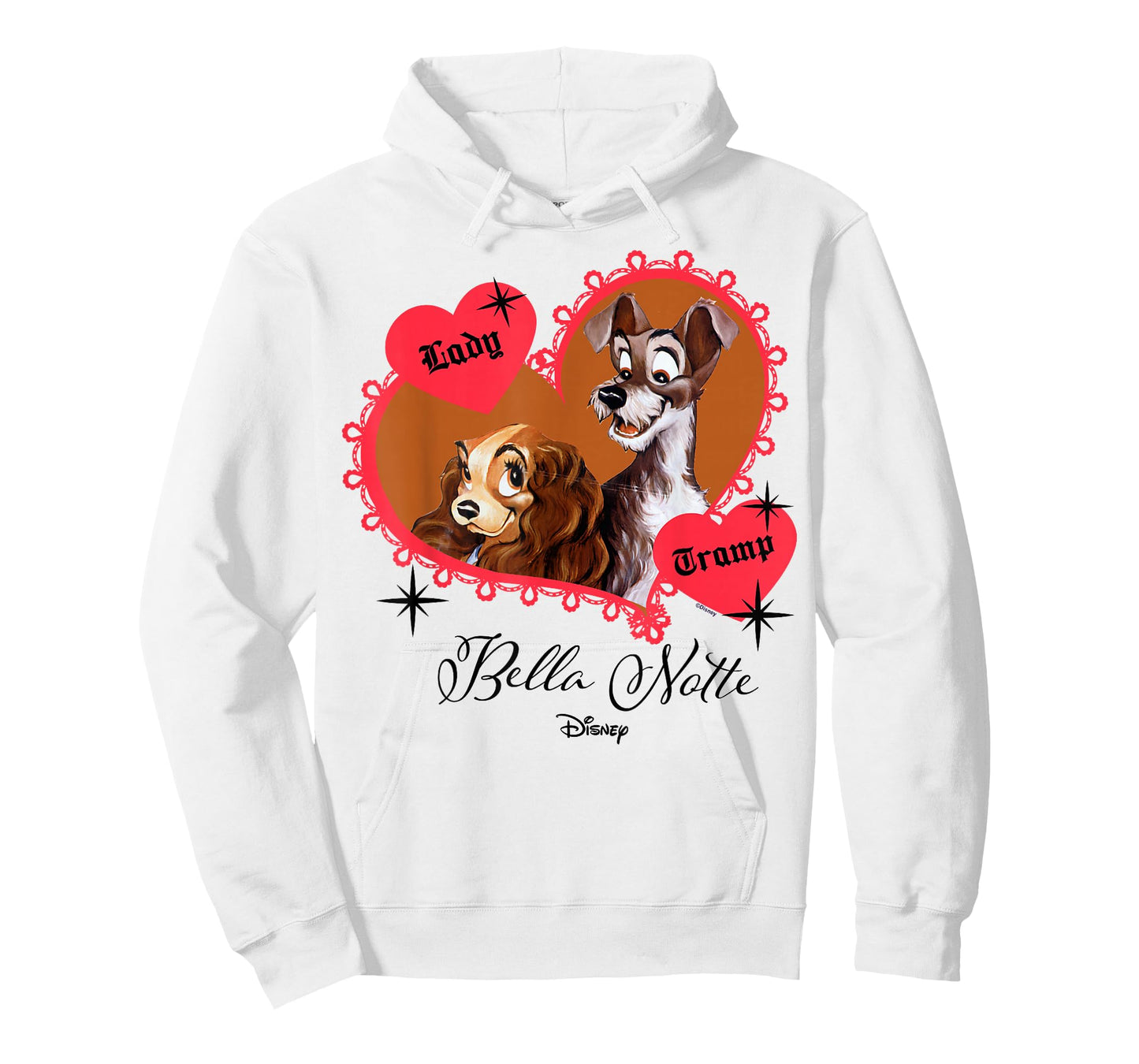 Disney Lady and The Tramp Heart Frame T-Shirt