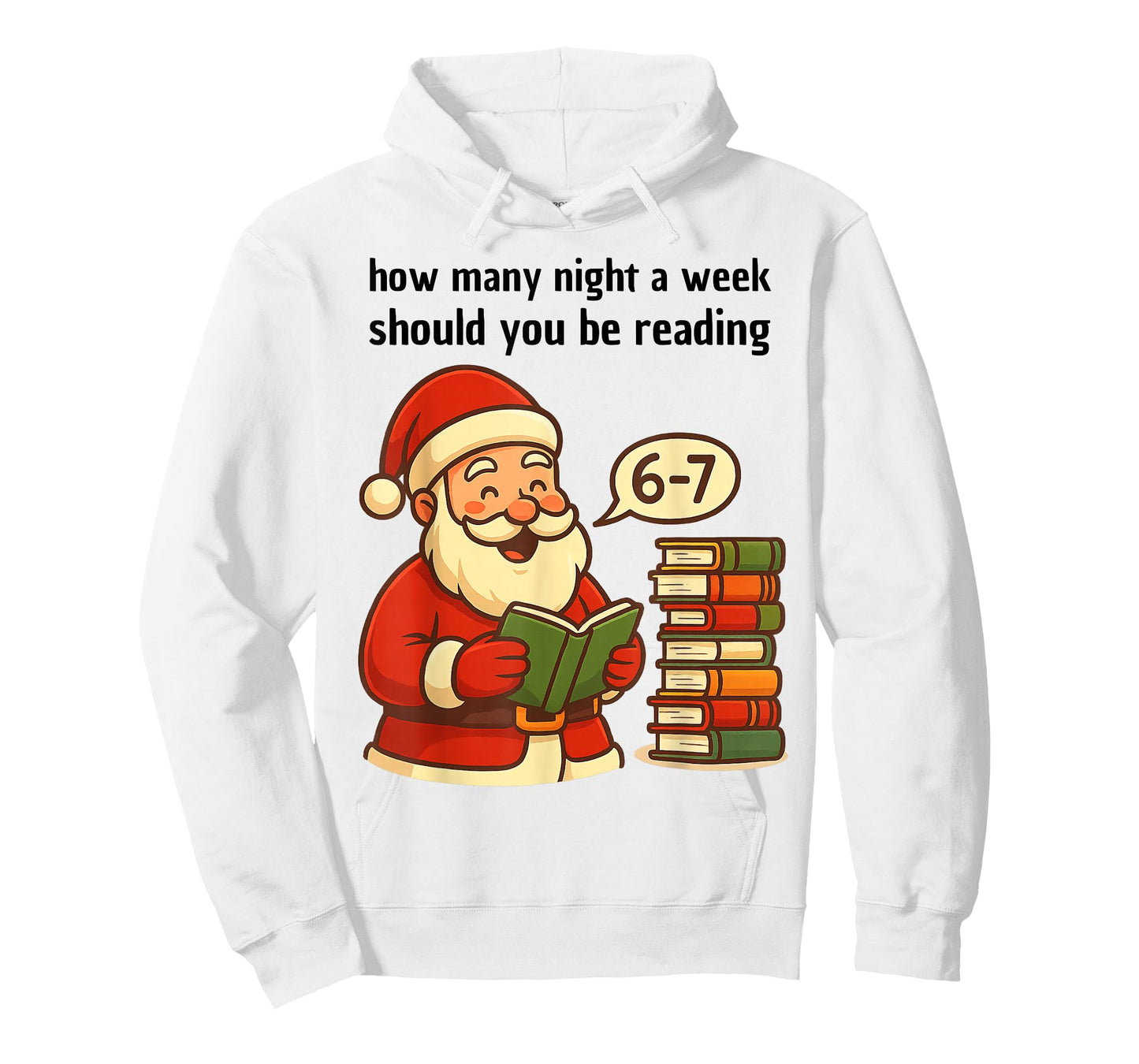Funny Santa Reading 67 Meme Tee Christmas Teacher Book Lover T-Shirt