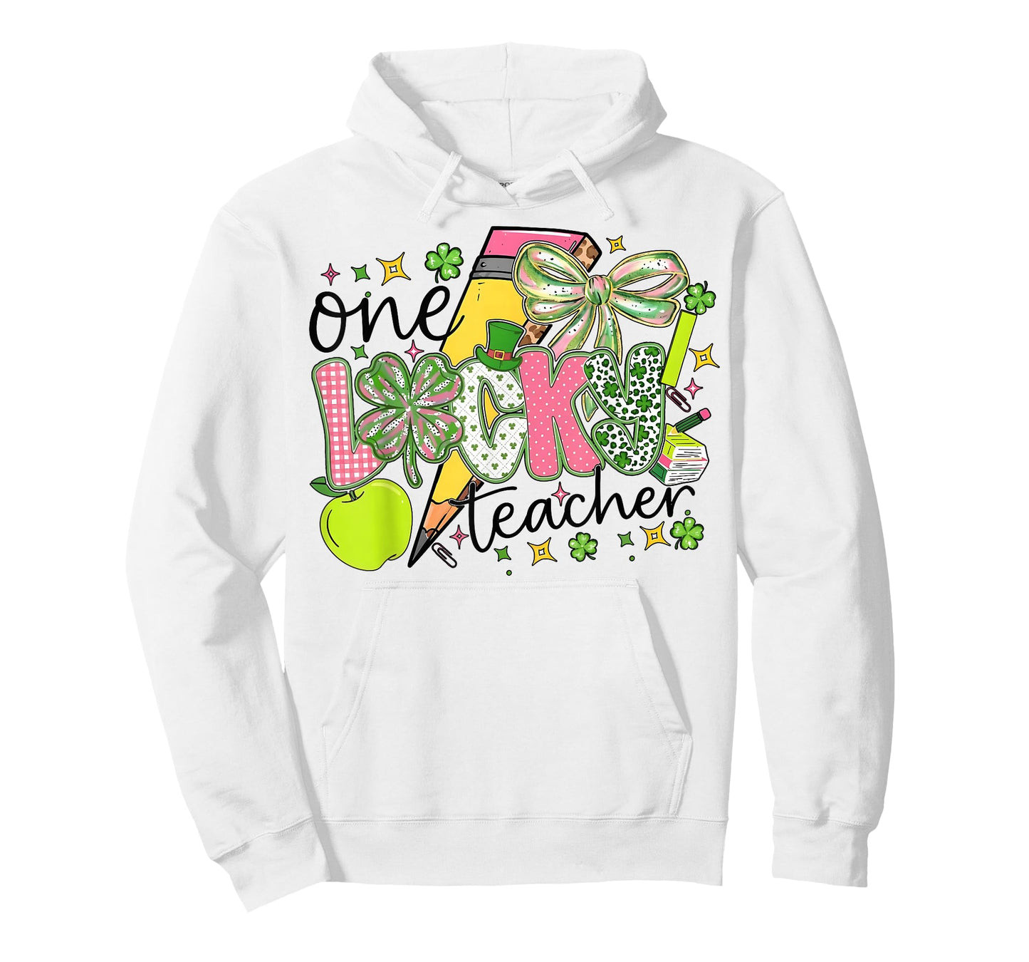 One Lucky Teacher Shamrock St Patricks Day Gifts for Kids T-Shirt