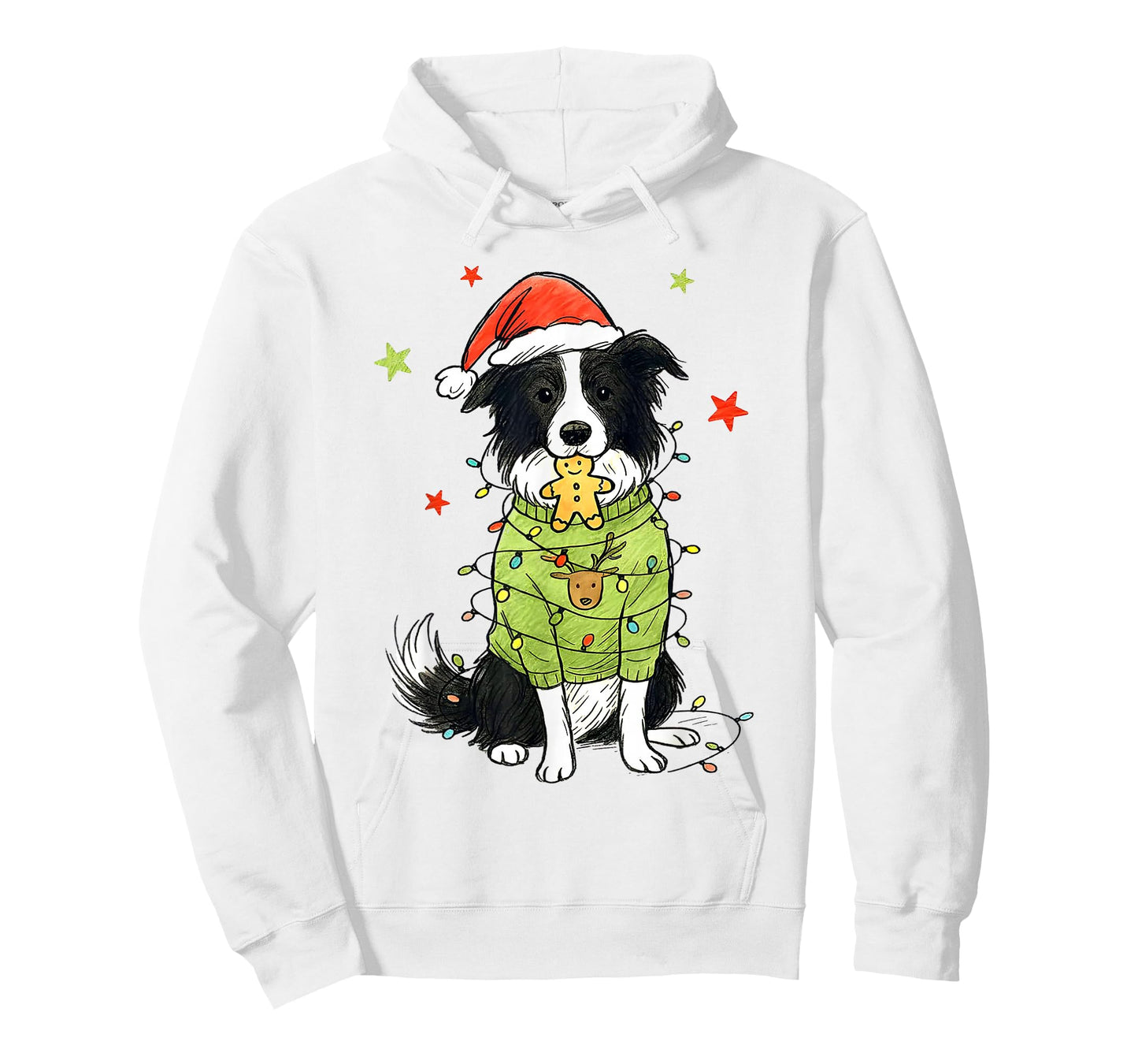 Santa Border Collie Christmas Border Collie Dog Mom Pajama T-Shirt