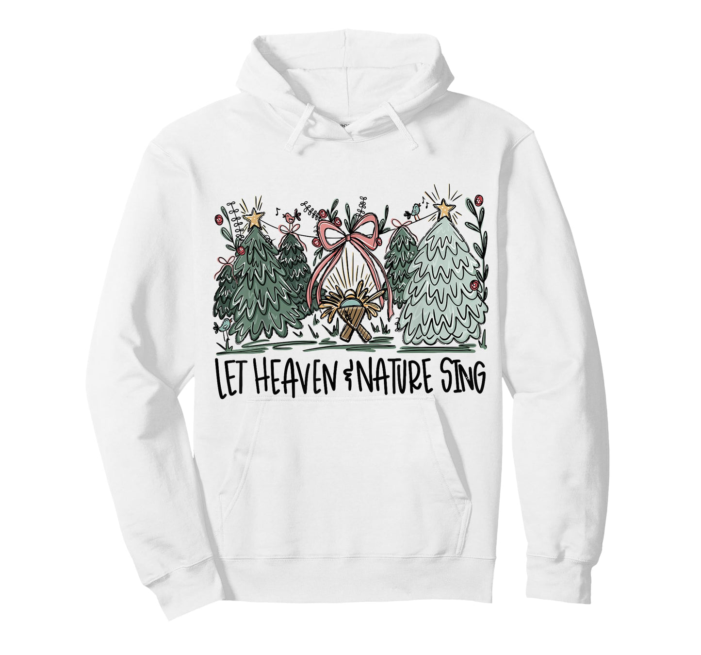 Retro Funny Let Heaven and Nature Sing Pines Tree Christians T-Shirt