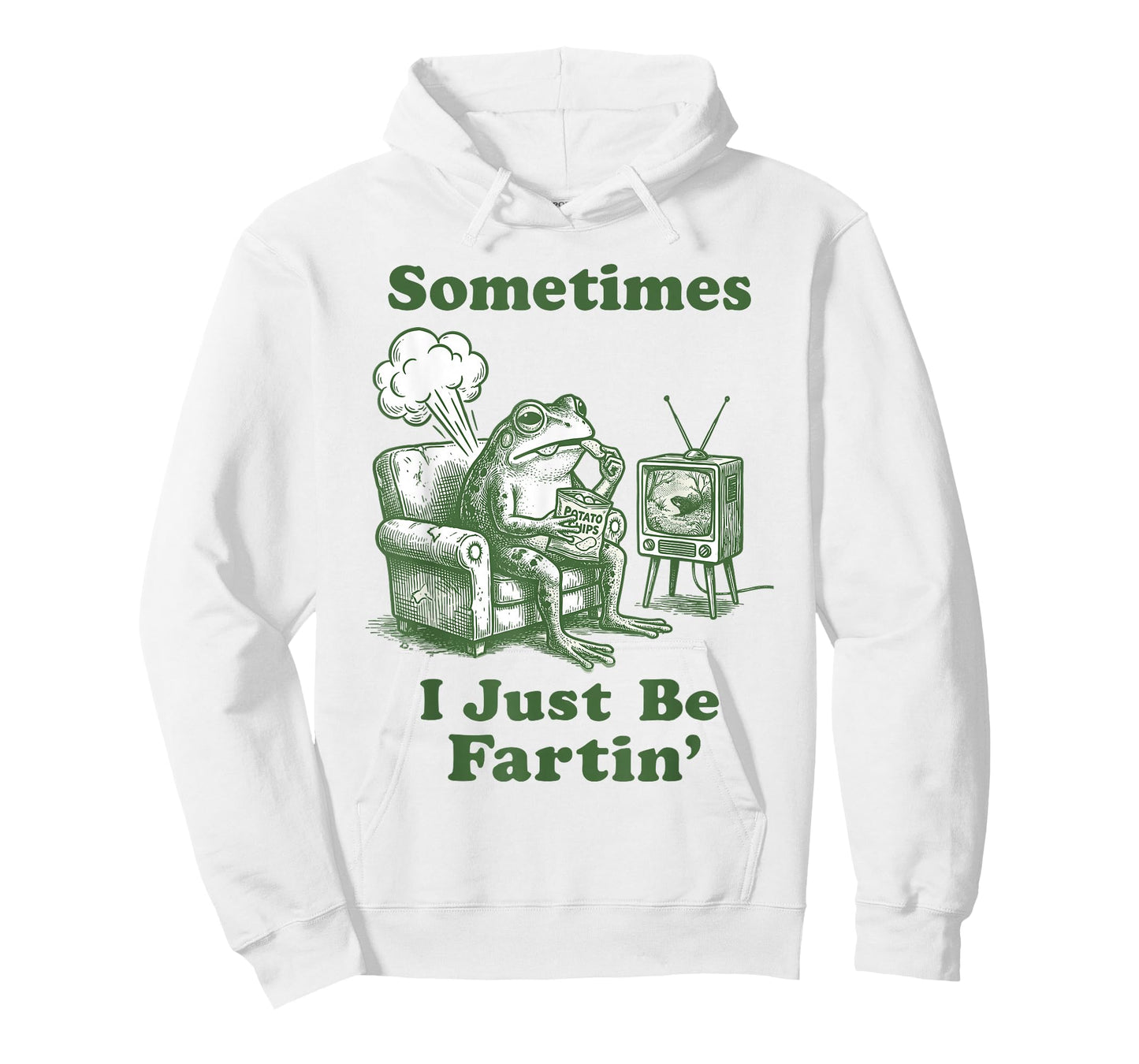 Sometimes I Just Be Fartin Frog Funny Meme Retro Lazy Toad T-Shirt