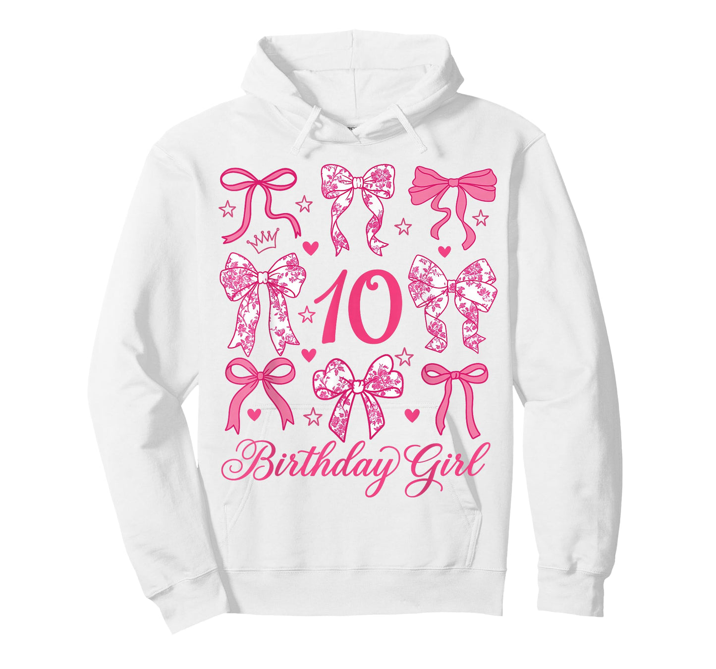 Cute It's My 10 Bday Coquette Bow 10th Birthday Girls T-Shirt