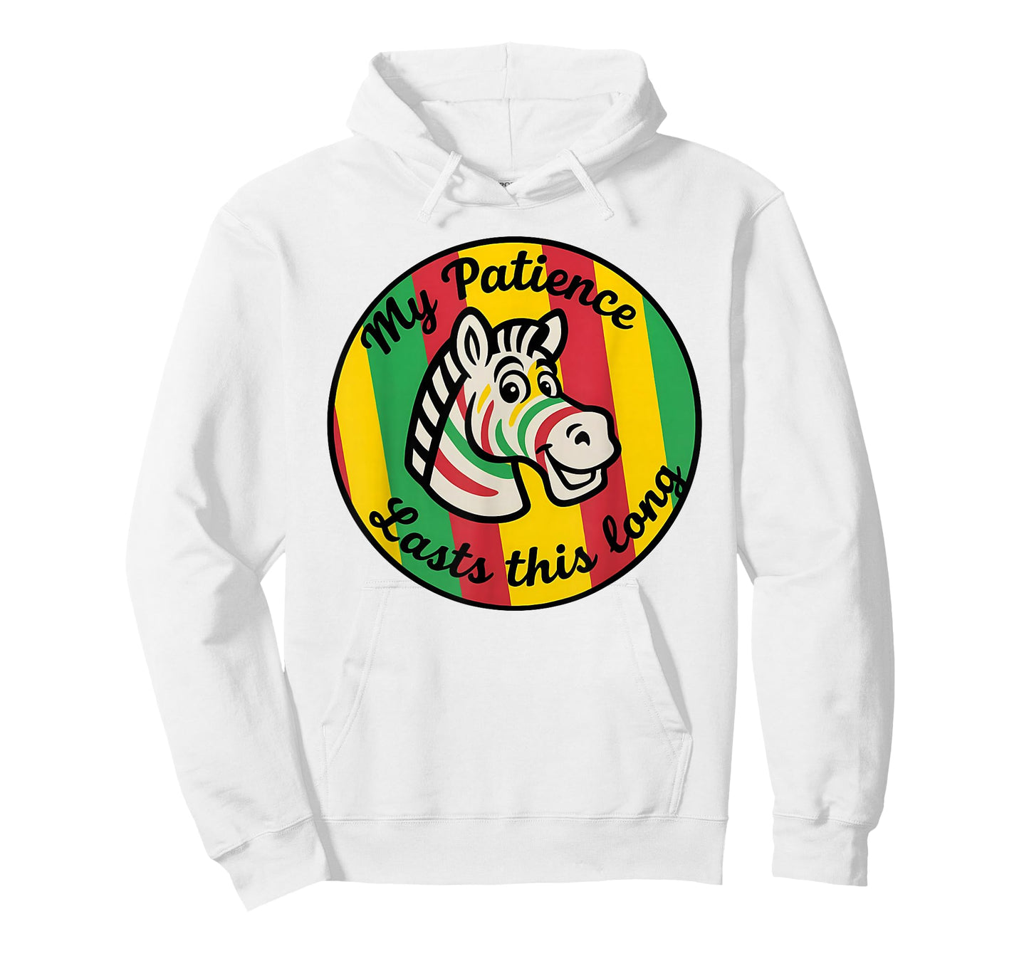 My Patience Lasts This Long Vibrant Retro Zebra Animal Lover T-Shirt