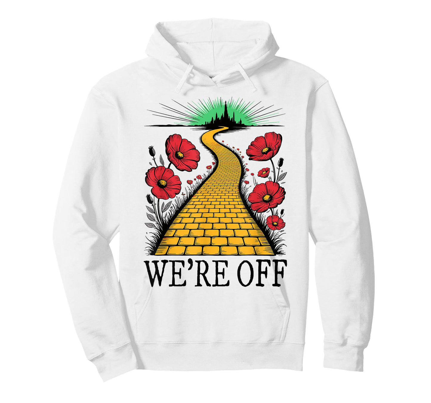 We're Off Funny Yellow Path Brick Wizard Literature School T-Shirt