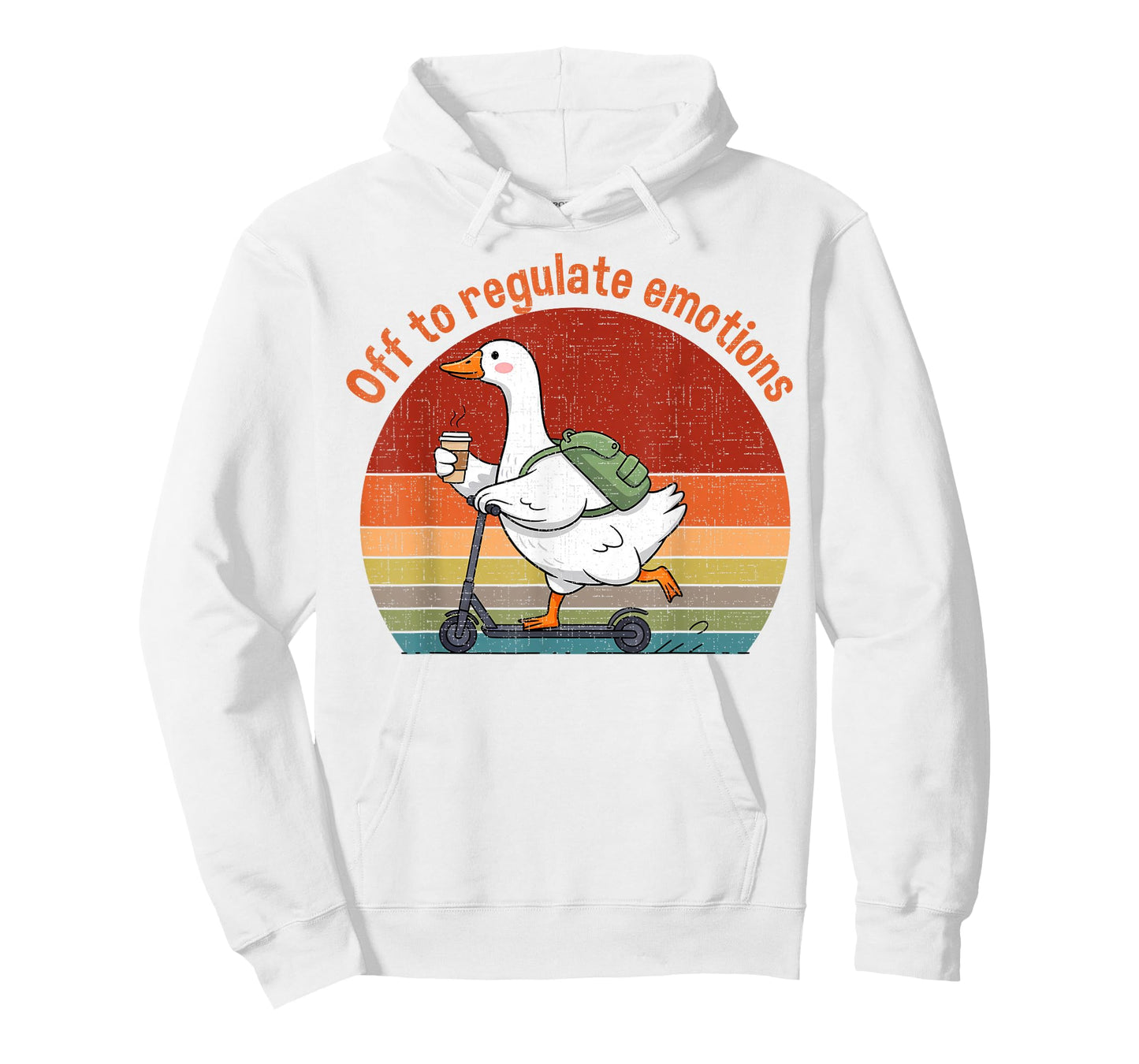 Retro Vintage Off to Regulate Emotions Goose Mental Health T-Shirt