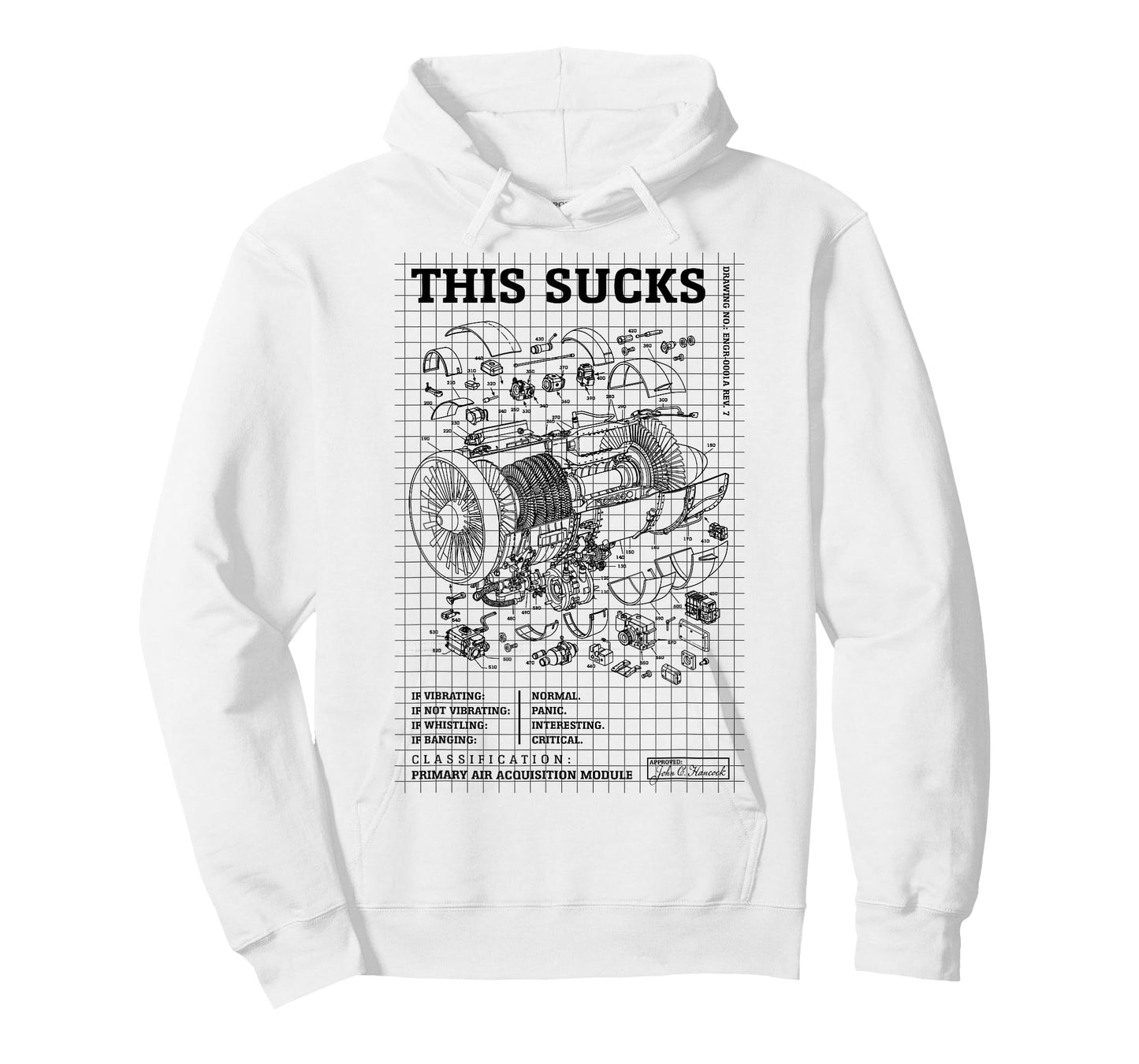 This Sucks Funny Aerospace Engineer Airplane Jet Engine T-Shirt