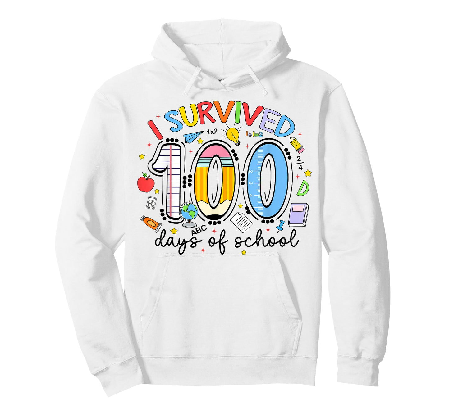 I Survived 100 Days of School 100th Day Teacher Student Kids T-Shirt