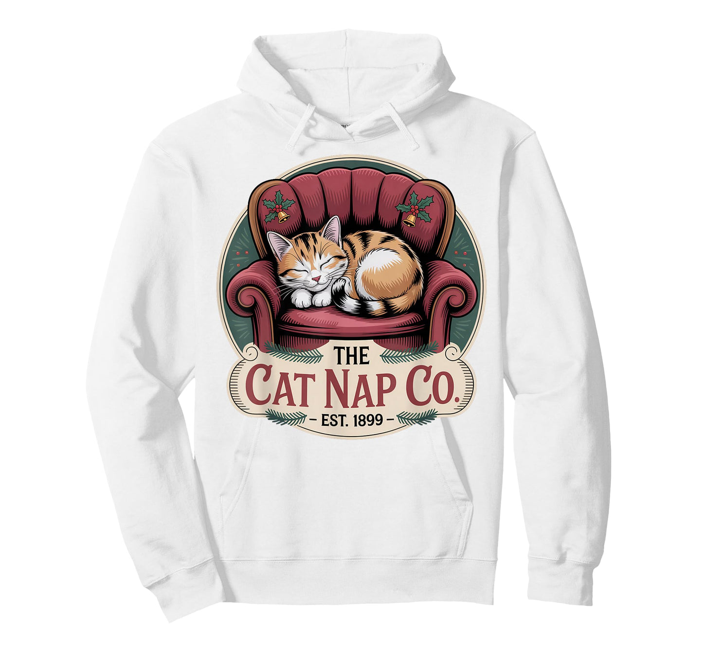 Retro Sleeping Cat Christmas – Cozy Vintage Holiday T-Shirt