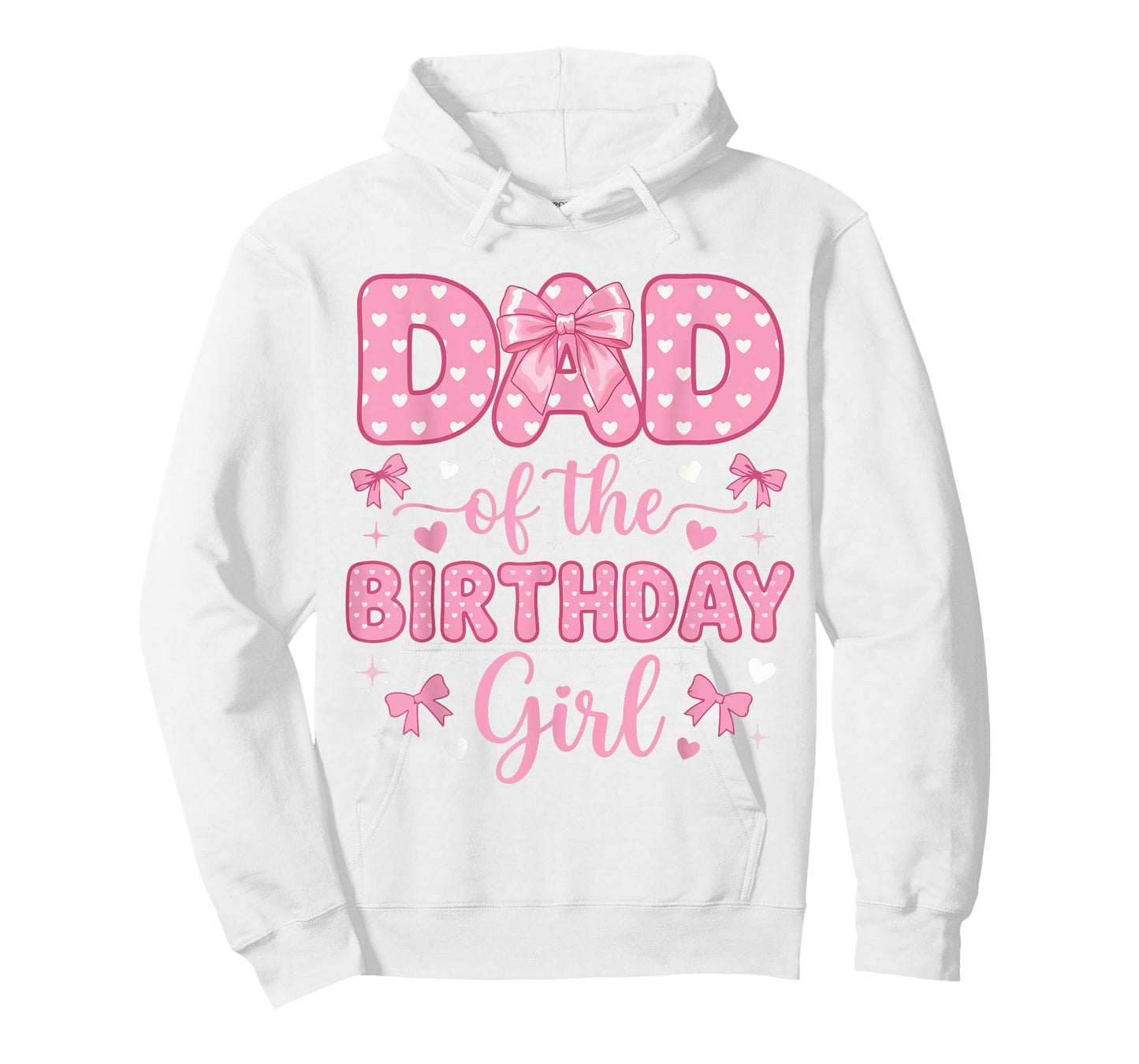 Dad of The Birthday Girl Coquette Bow Party Family Matching T-Shirt