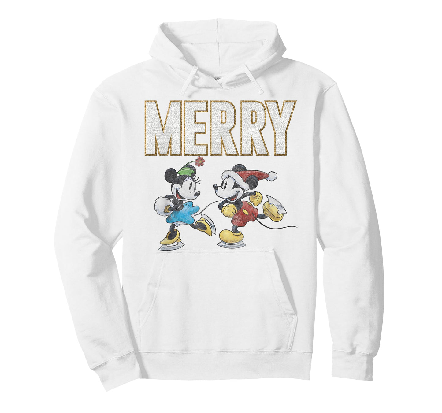 Disney Mickey and Friends Merry Christmas Ice Skating Duo T-Shirt
