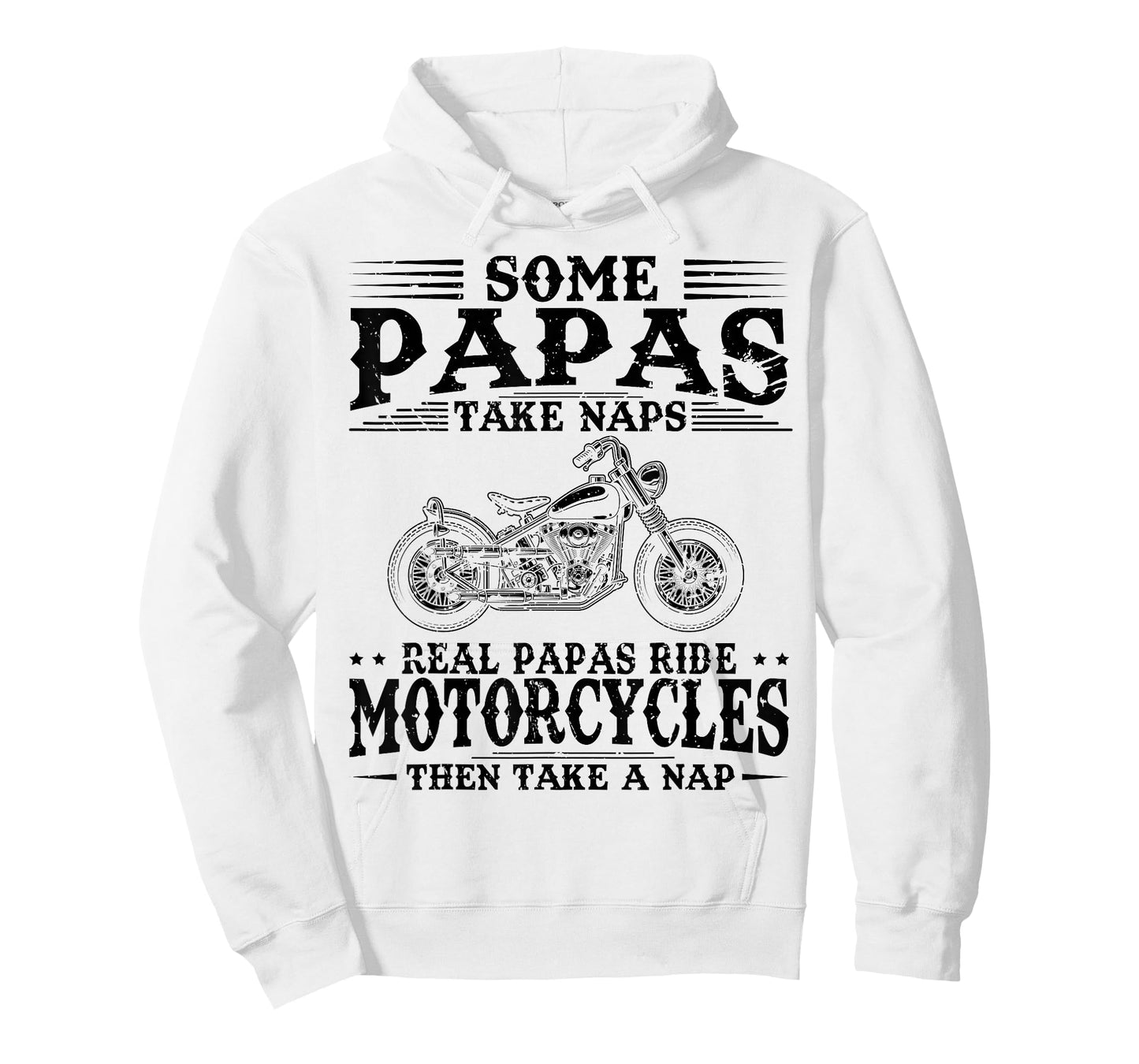 Real Papas Ride Motorcycles Then Take Naps Funny Biker Rider T-Shirt