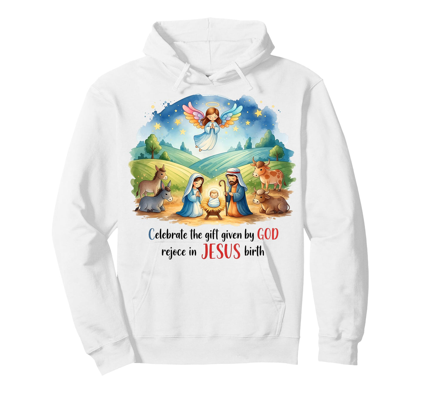 Celebrate Jesus Birth Christmas Nativity Jesus in The Manger T-Shirt