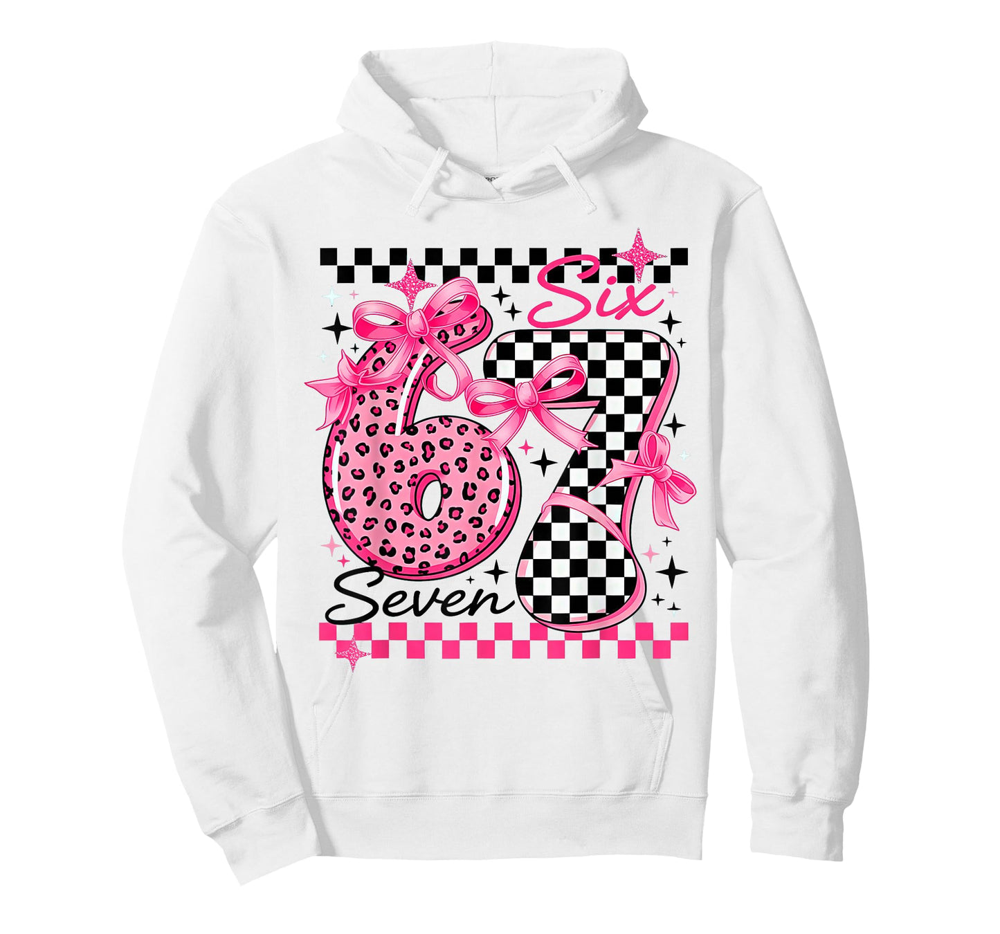 67 Leopard Checkered Six Seven Meme 6-7 Teachers T-Shirt