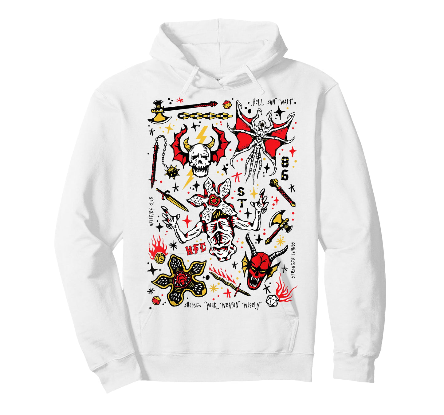 Stranger Things Hellfire Club Demobat Skull T-Shirt