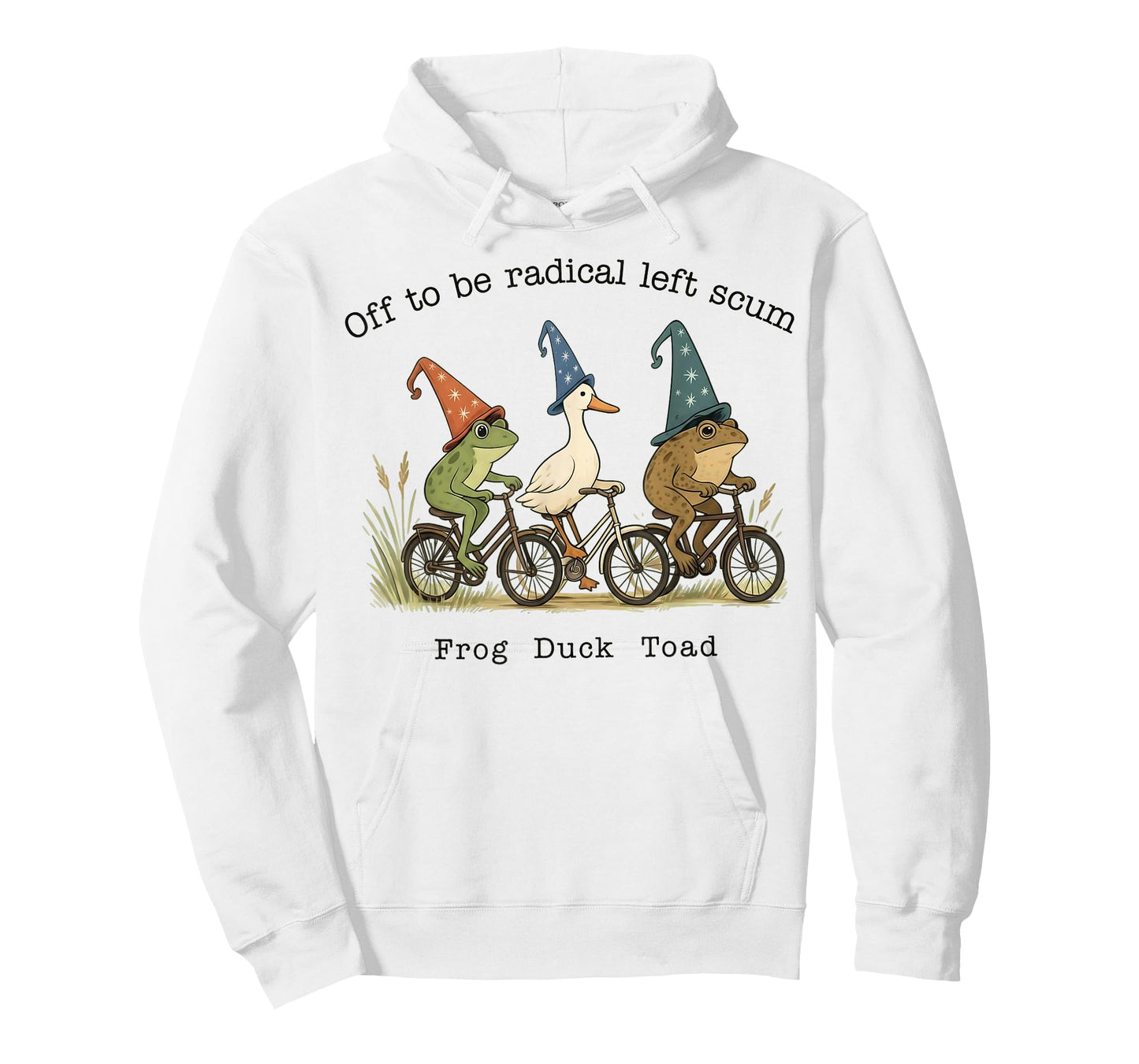 Funny Frog Duck Toad Off to Be Radical Left Scum Men Women T-Shirt