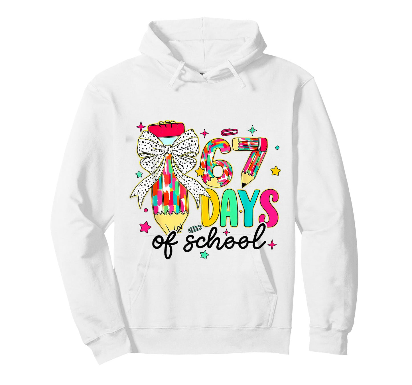 67 Days of School Pencil Coquette Teacher Student T-Shirt