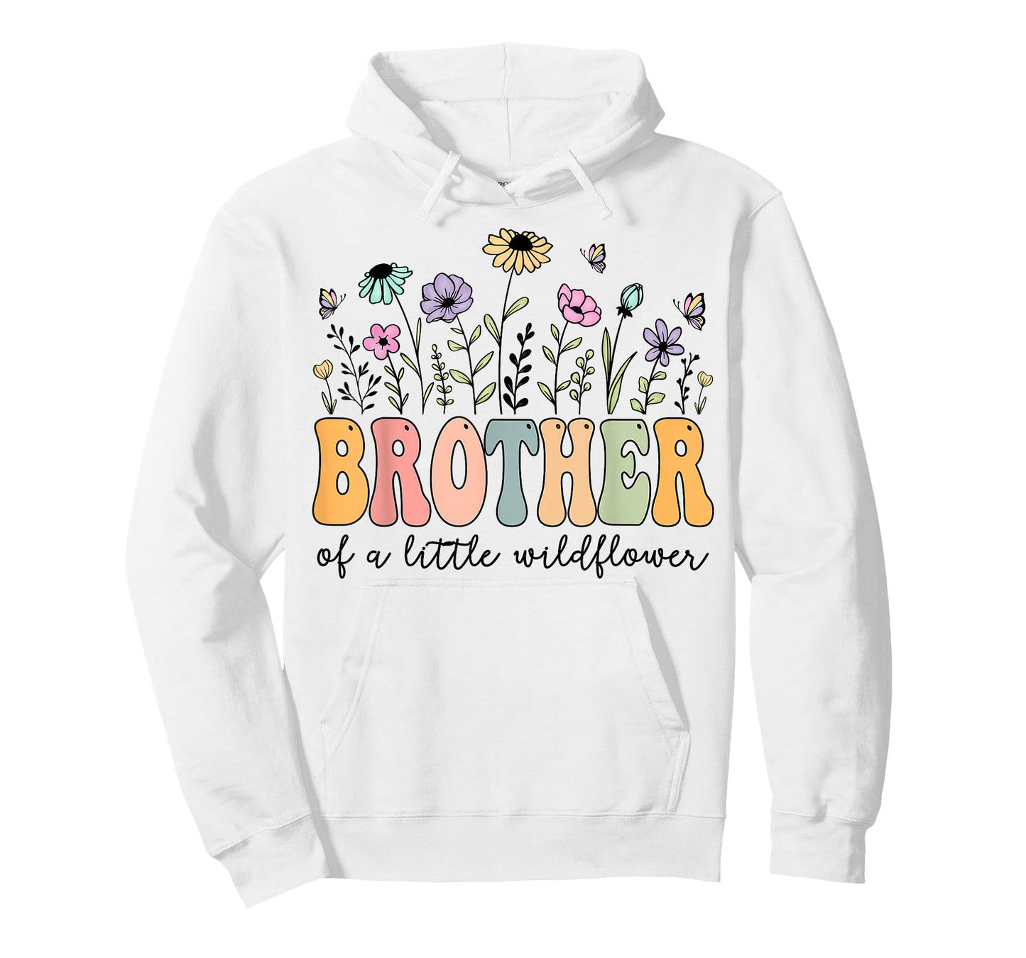 Brother of The Little Wildflower Birthday Girl Party T-Shirt