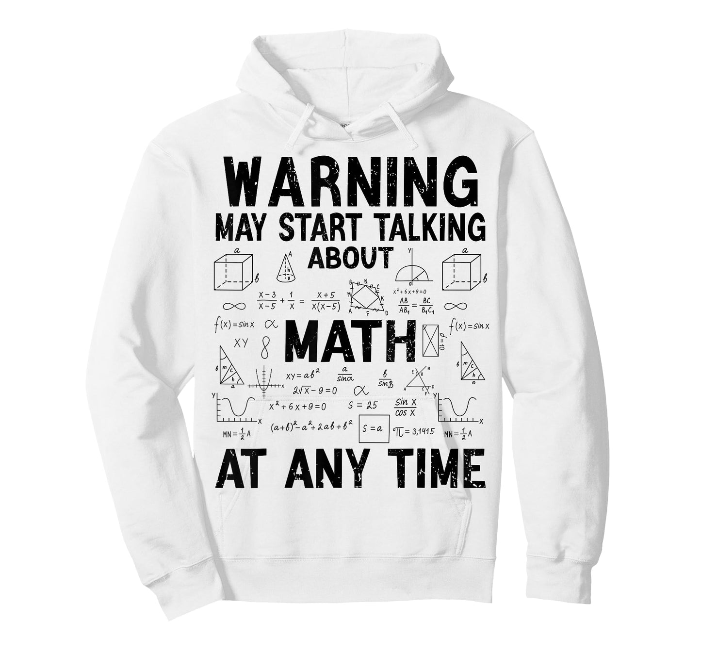Warning May Start Talking About Math Funny Math Nerd T-Shirt