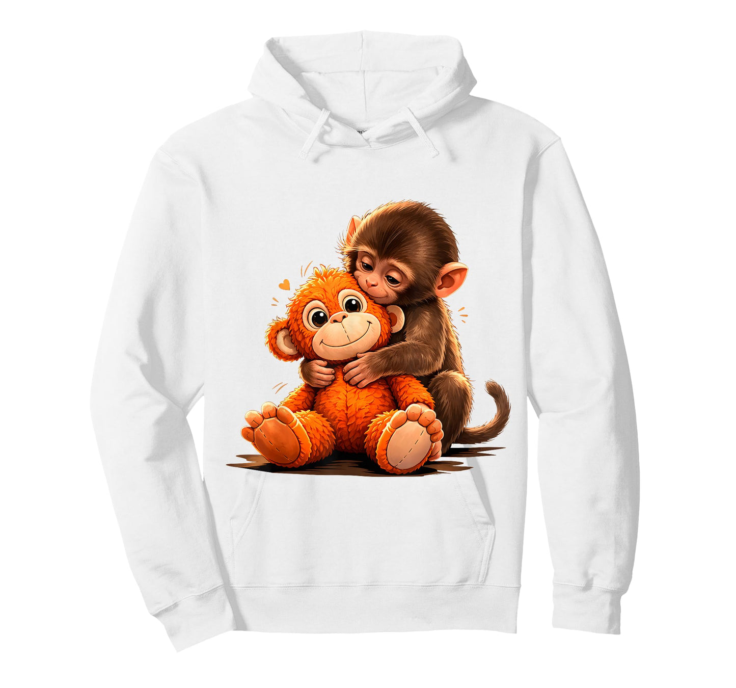 Cute Baby Punch Monkey Hugging Plush Toy T-Shirt