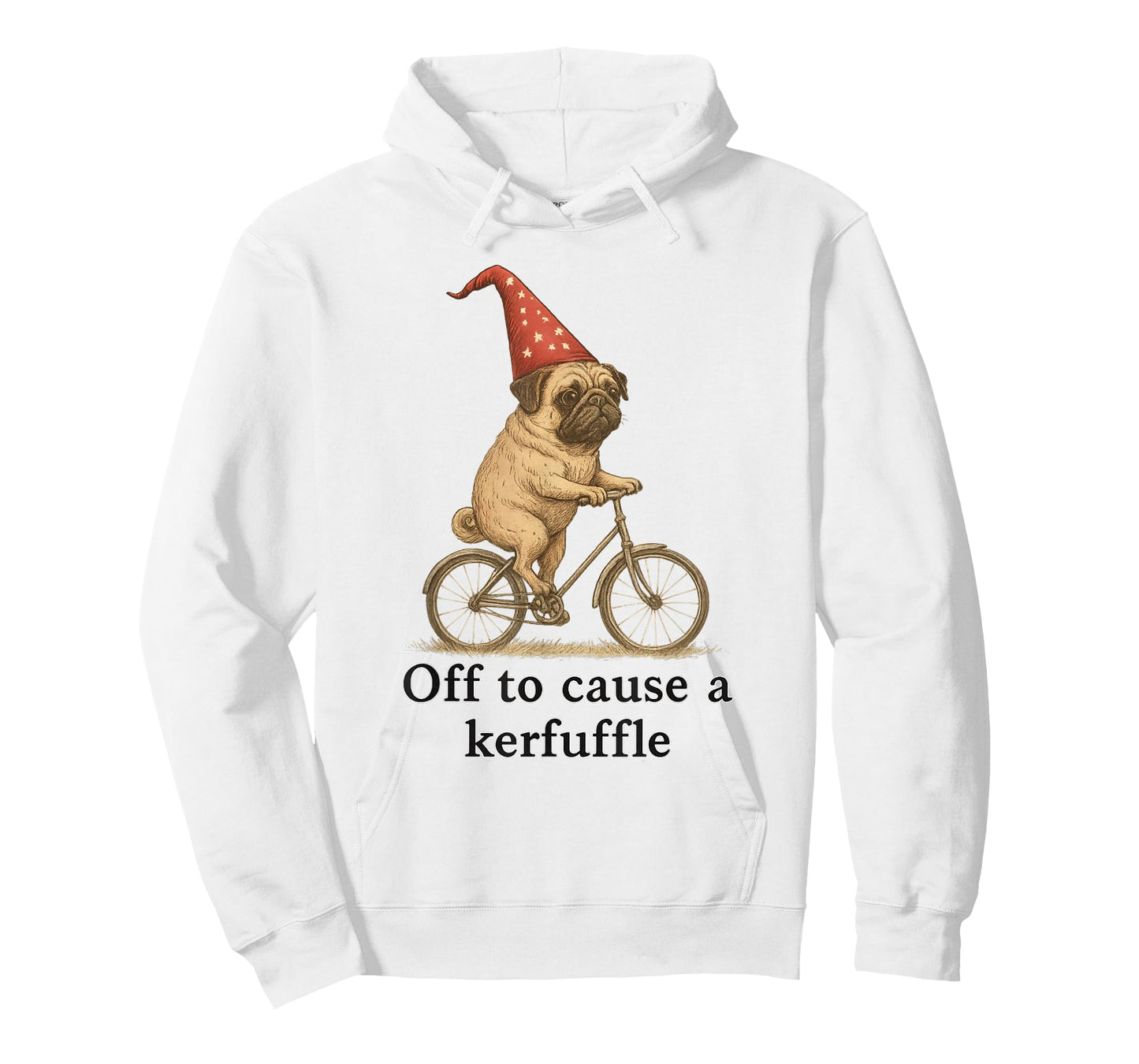 Funny Wizard Pug Off to Cause A Kerfuffle Design T-Shirt