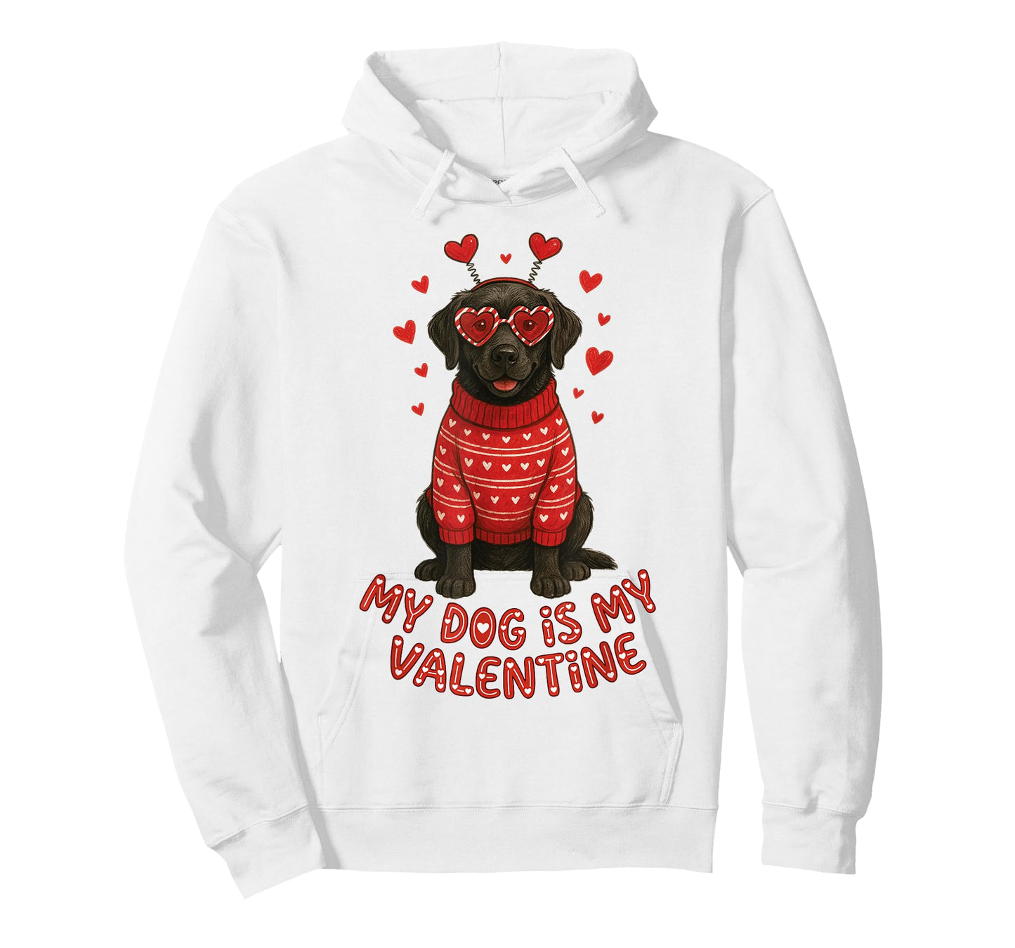 My Dog is My Valentine Cute Labrador Heart Glasses Dog Lover T-Shirt
