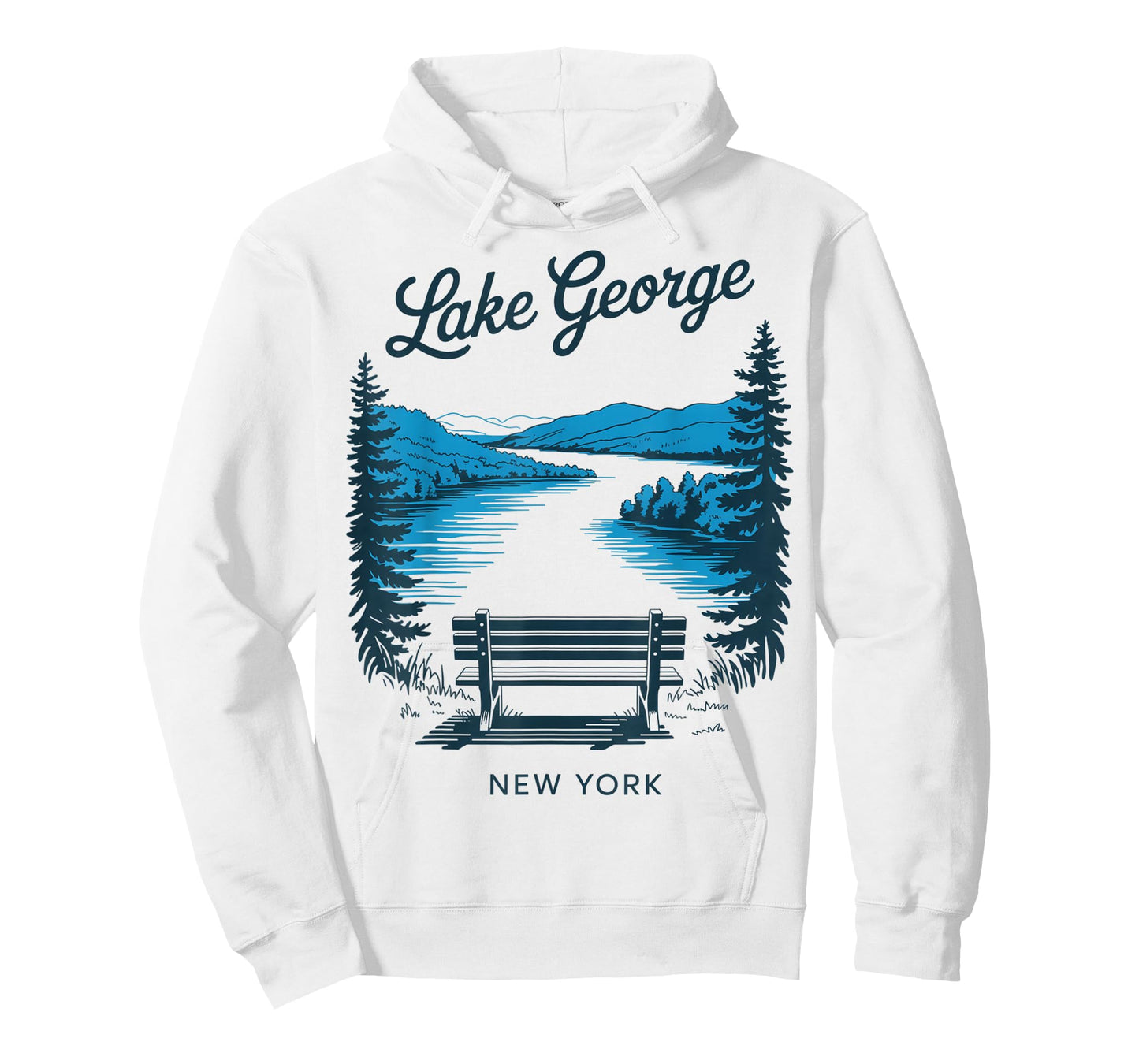Lake George Vintage Travel Scenic View T-Shirt