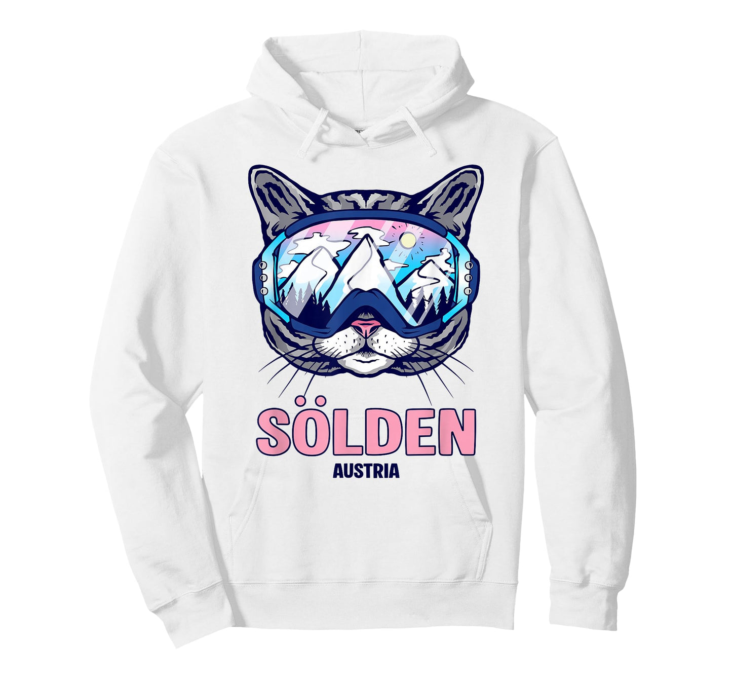 Cat Ski Goggles Mountain Panorama Sölden T-Shirt