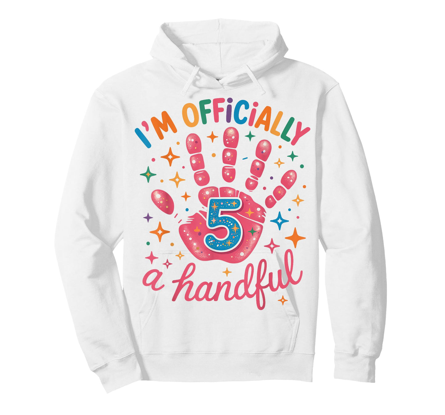 Kids I'm Officially A Handful Five 5th Birthday Girls Boys T-Shirt