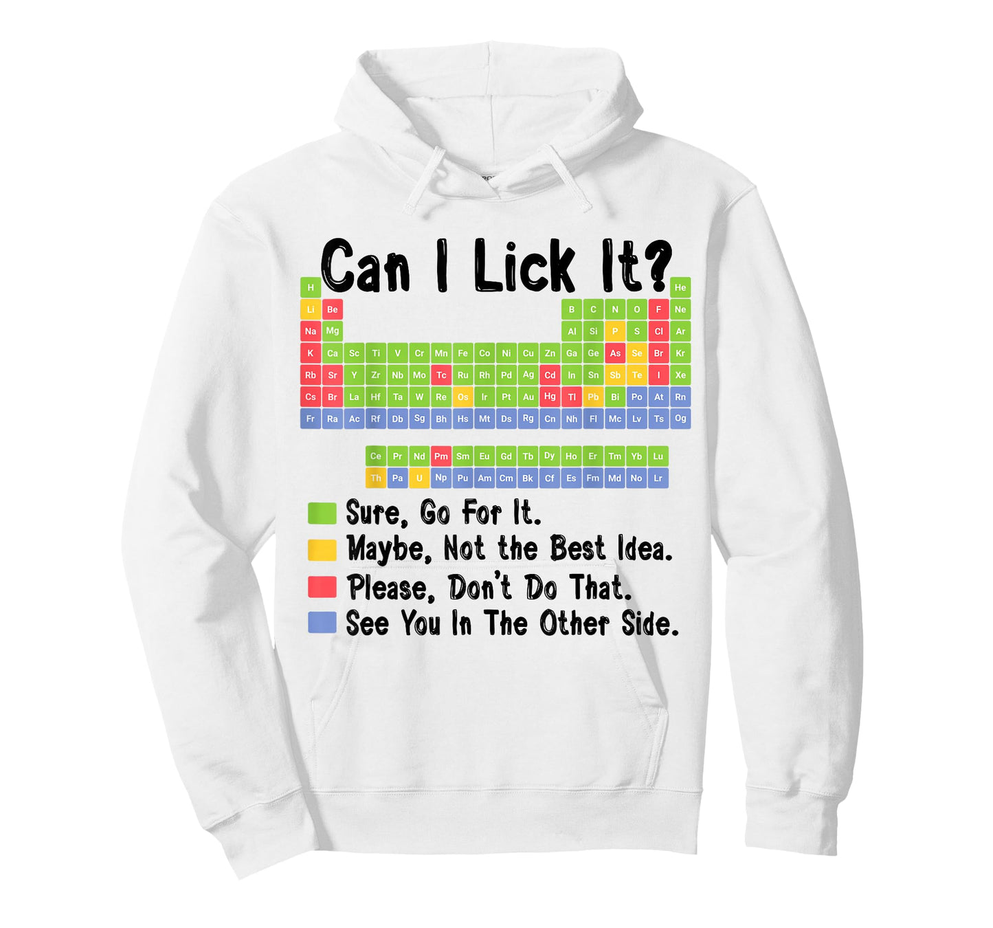 Can I Lick It Chemistry Teacher Periodic Table of Elements T-Shirt