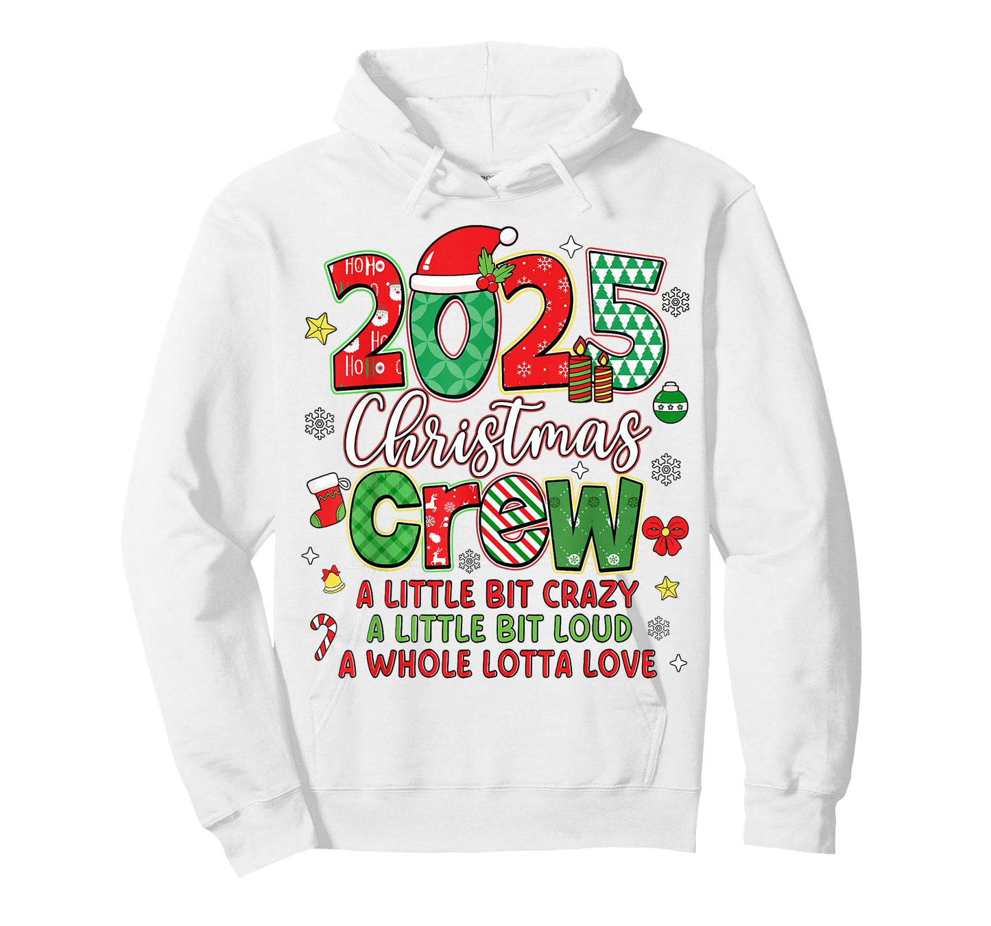 Christmas Crew 2025 Family Christmas Xmas Pajamas Matching T-Shirt