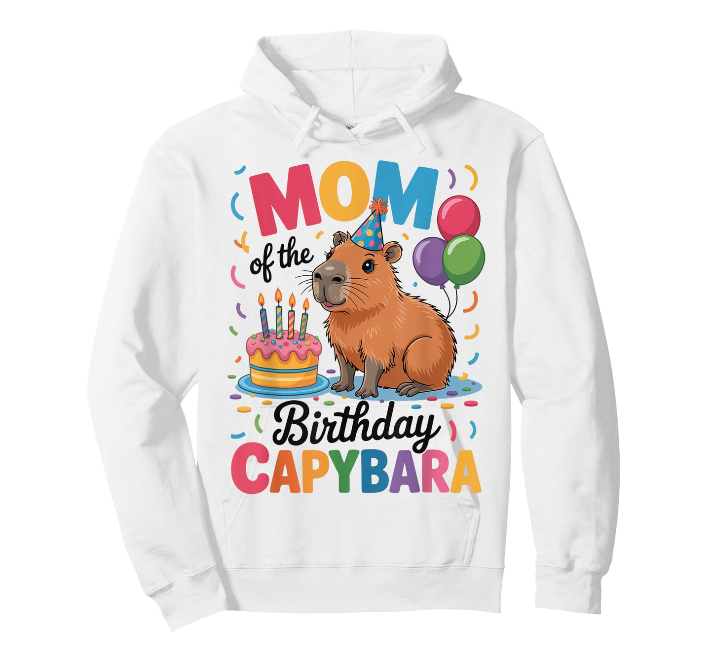 Mom of The Birthday Capybara Birthday Party Family Matching T-Shirt