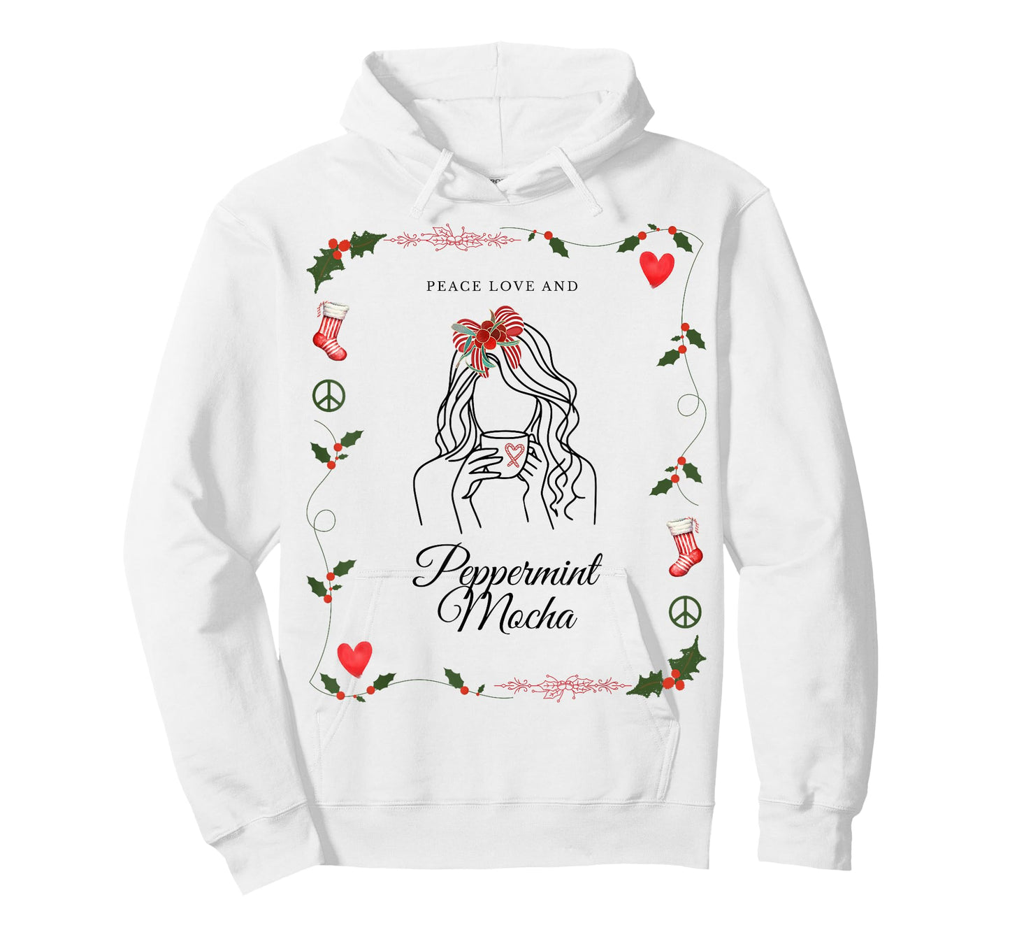 Peace Love and Peppermint Mocha Holiday T-Shirt