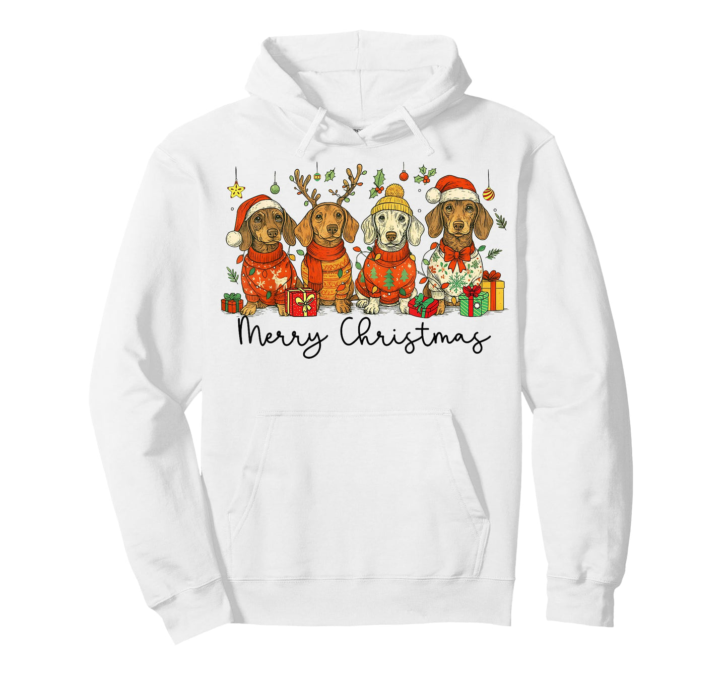 Merry Christmas Funny Dachshund Weenie Dog Lover Cute T-Shirt