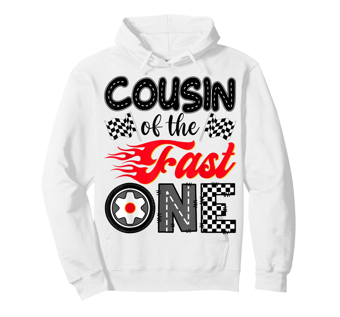 Cousin of The Fast One 1st Birthday Racing Car Family T-Shirt