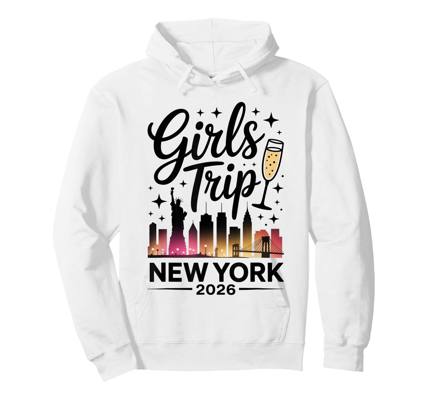 Girls Trip New York 2026 City Skyline Travel Crew T-Shirt