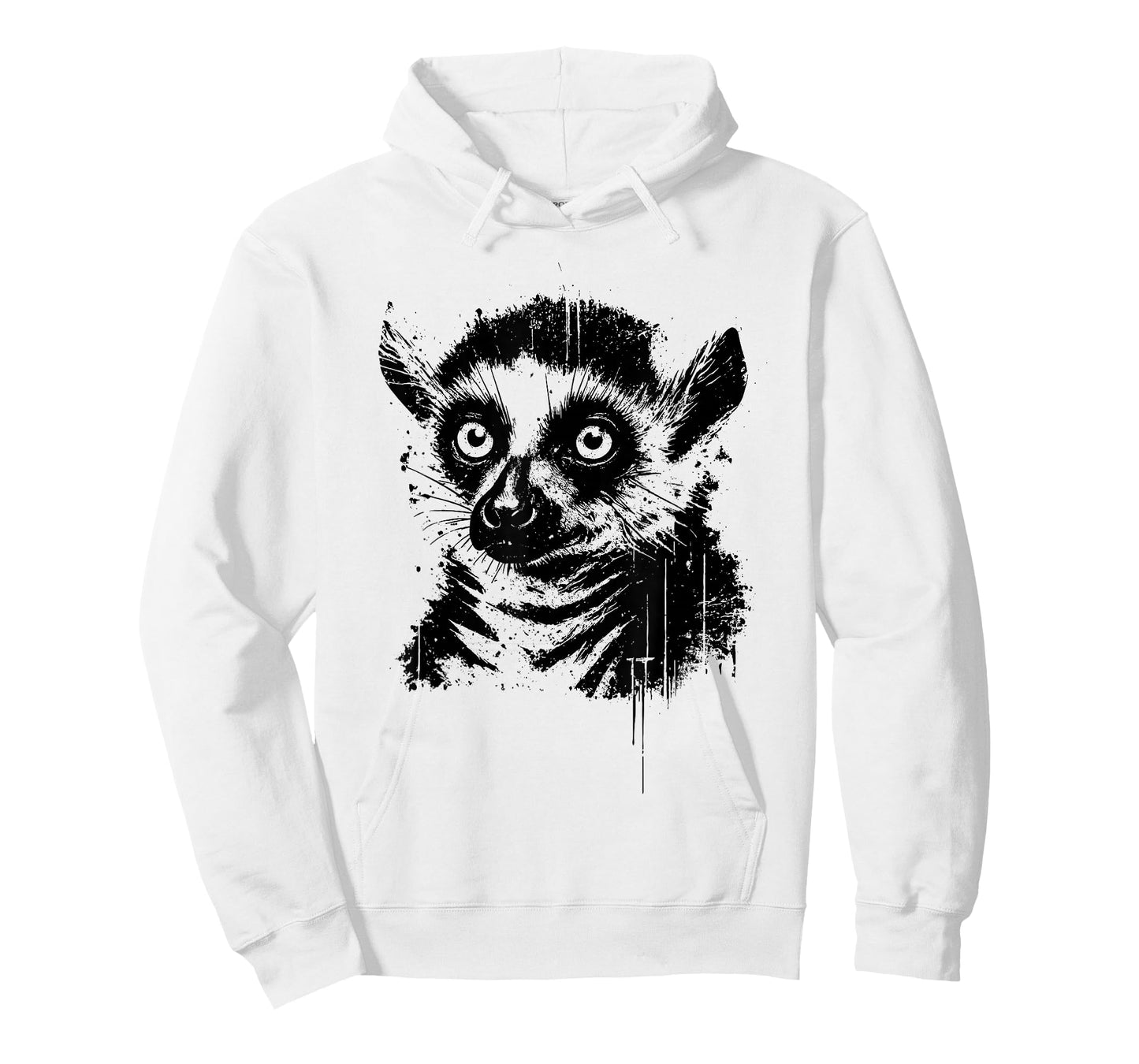 Lemur Ink Art Jungle Madagascar Wildlife Portrait Grunge T-Shirt