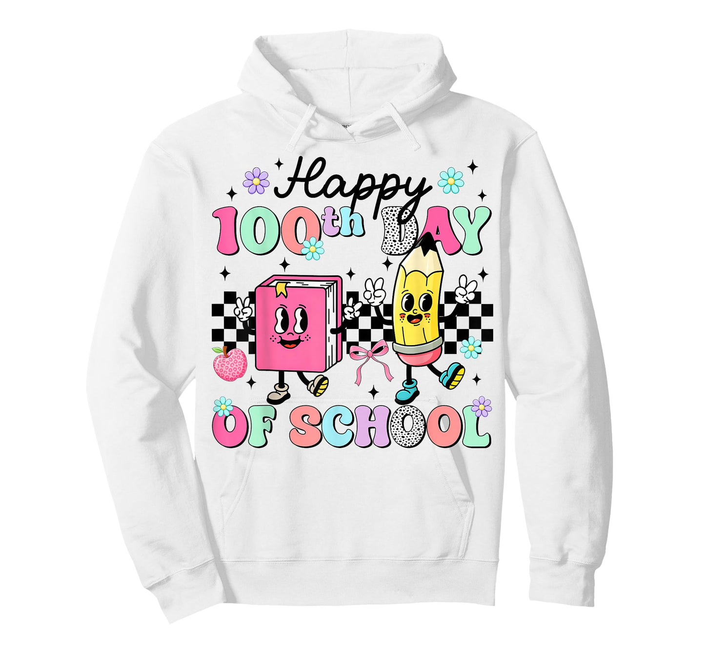 Happy 100th Day of School Student Gift Girls Teachers Kids T-Shirt
