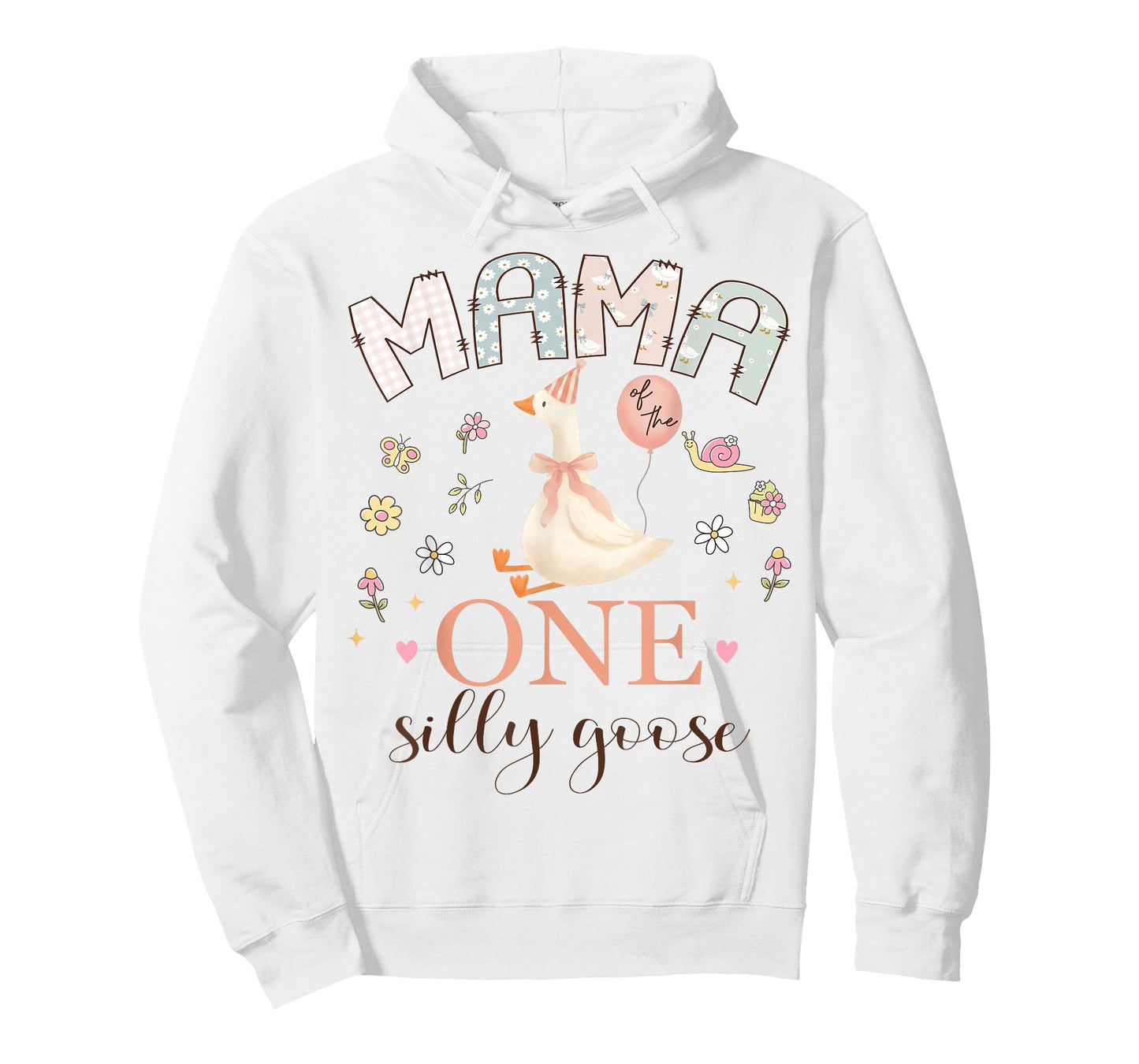 Mama of The One Silly Goose 1st Birthday Girl Matching T-Shirt