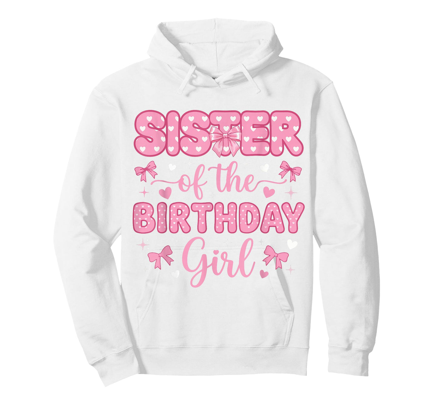 Sister of Birthday Girl Coquette Bow Party Family Matching T-Shirt