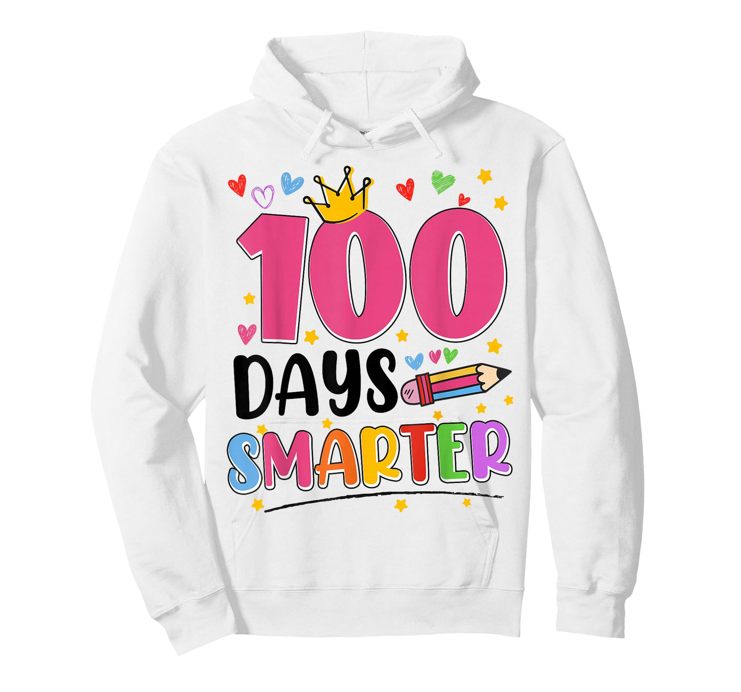 100 Days Smarter 100th Day of School Girl Teacher Kid T-Shirt
