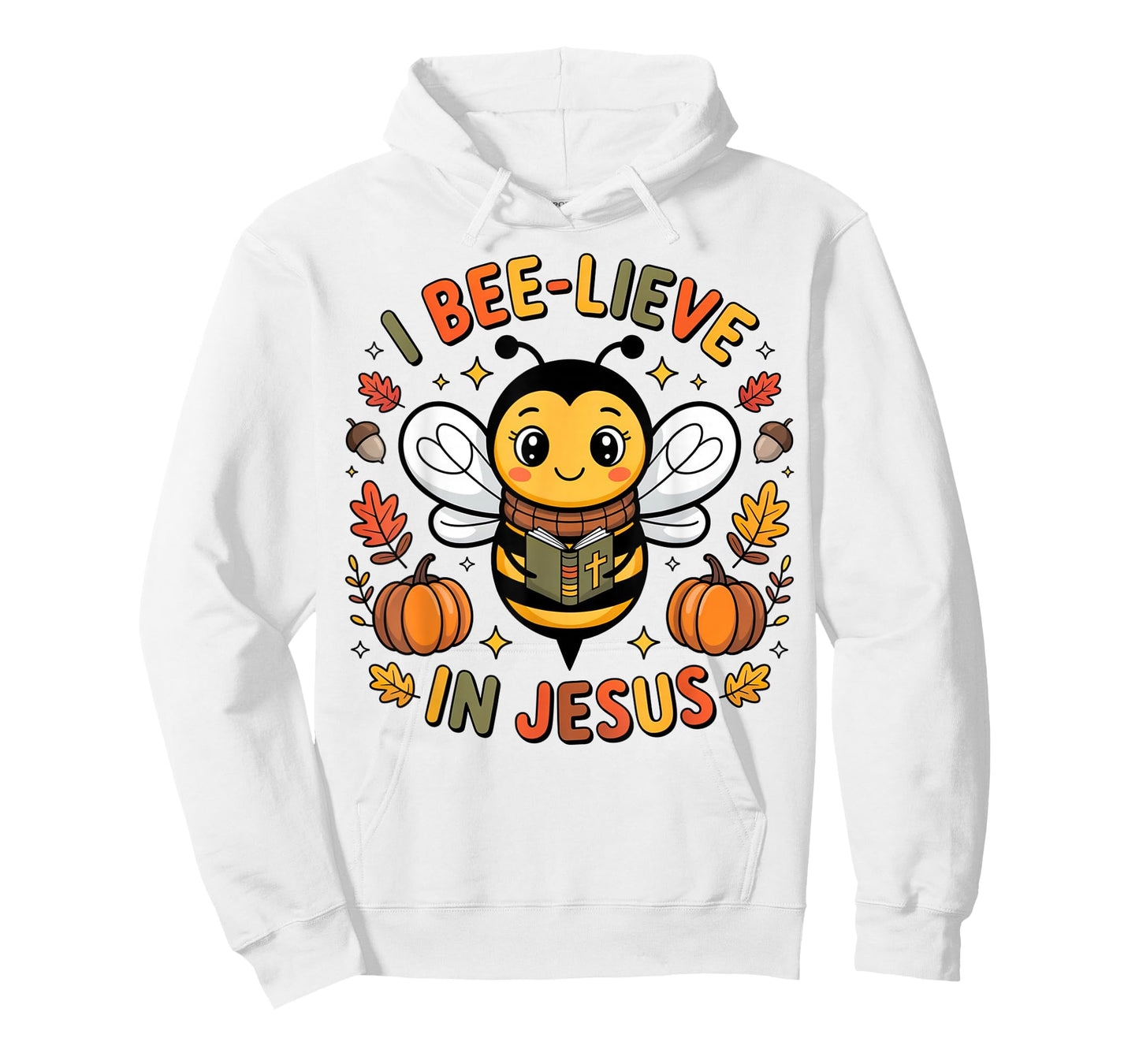 I Bee-Lieve in Jesus Fall Christian Thanksgiving Squad Kids T-Shirt